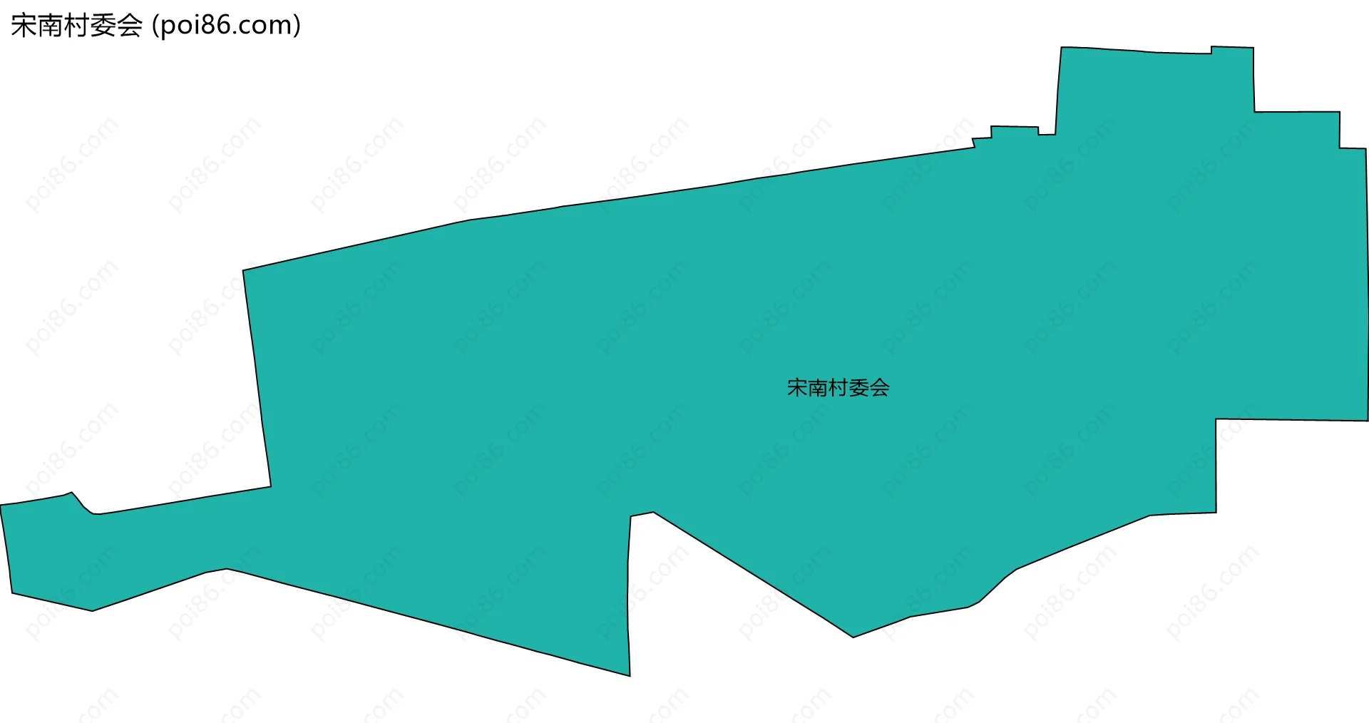 宋南村委会边界地图