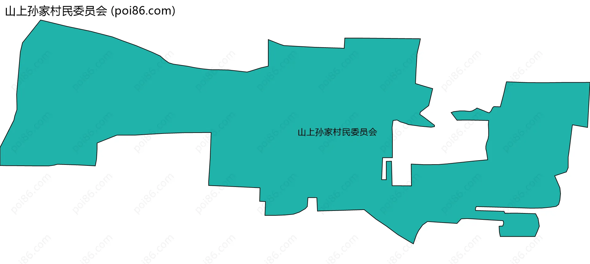 山上孙家村民委员会边界地图