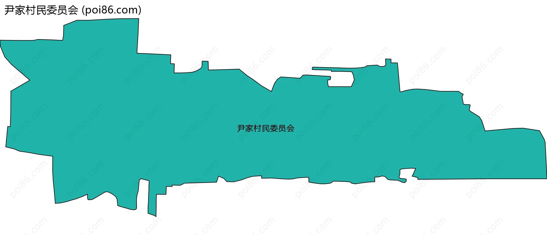 尹家村民委员会边界地图