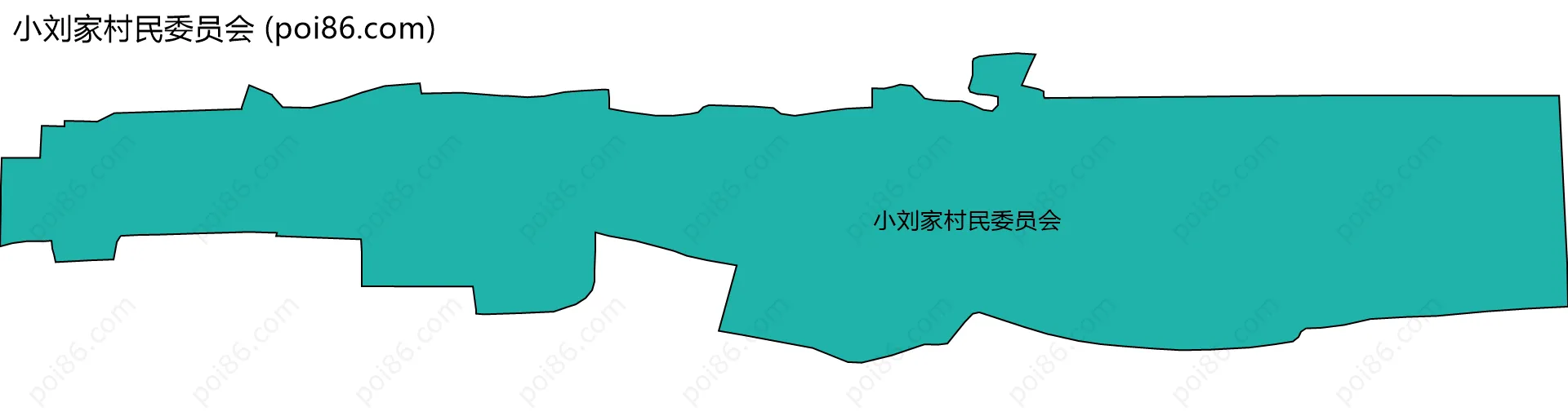 小刘家村民委员会边界地图