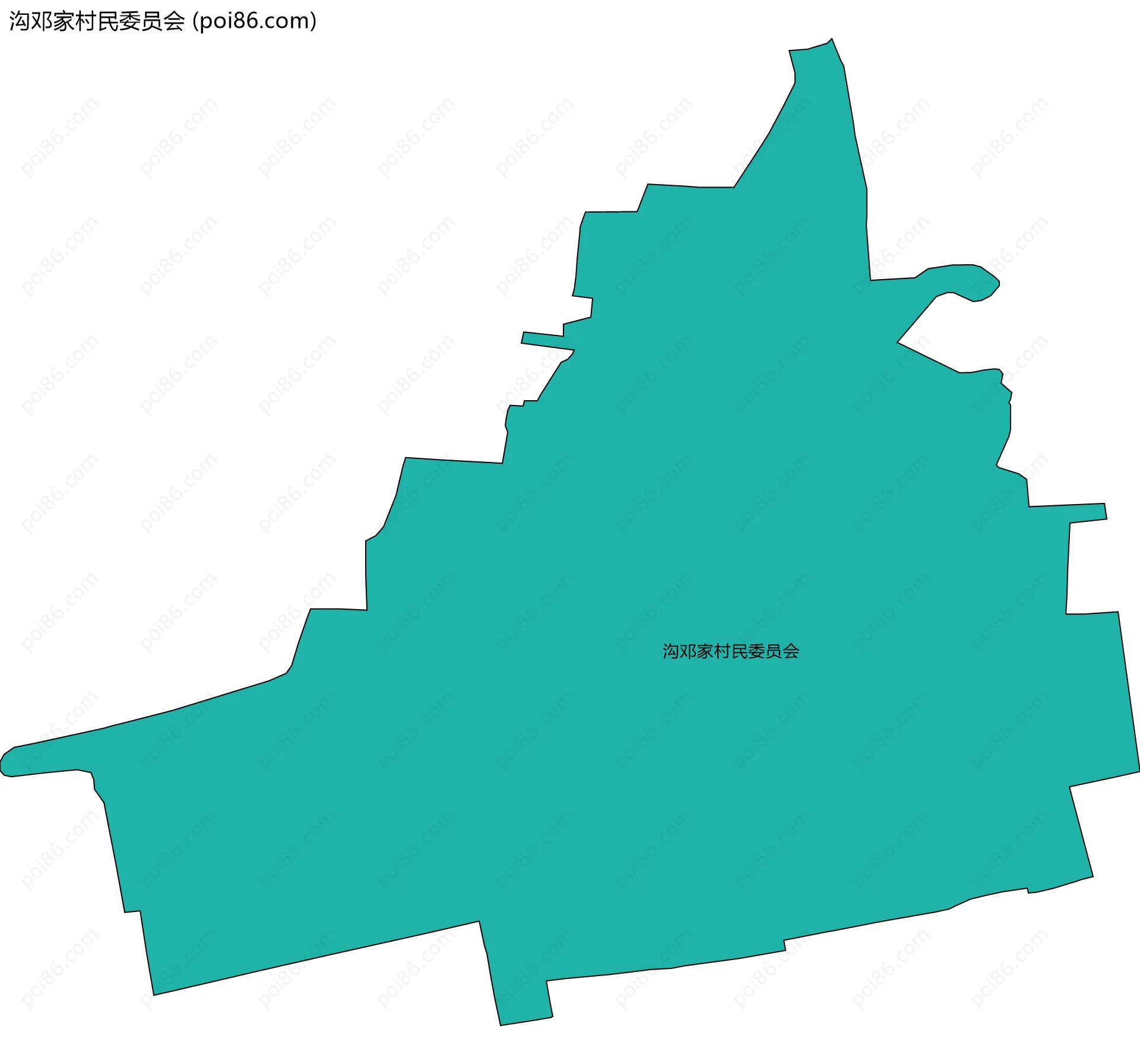 沟邓家村民委员会边界地图