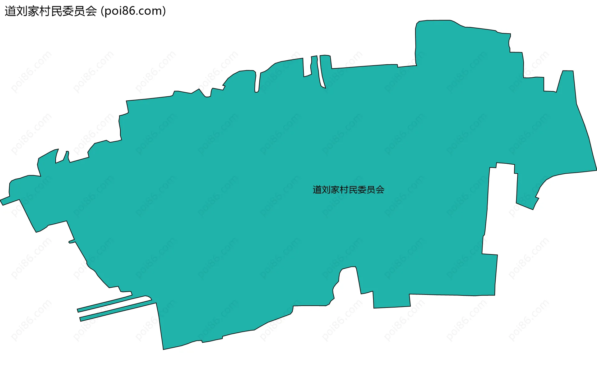 道刘家村民委员会边界地图
