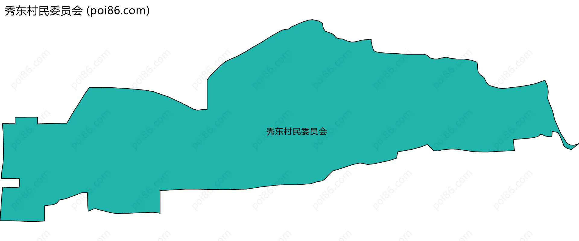 秀东村民委员会边界地图