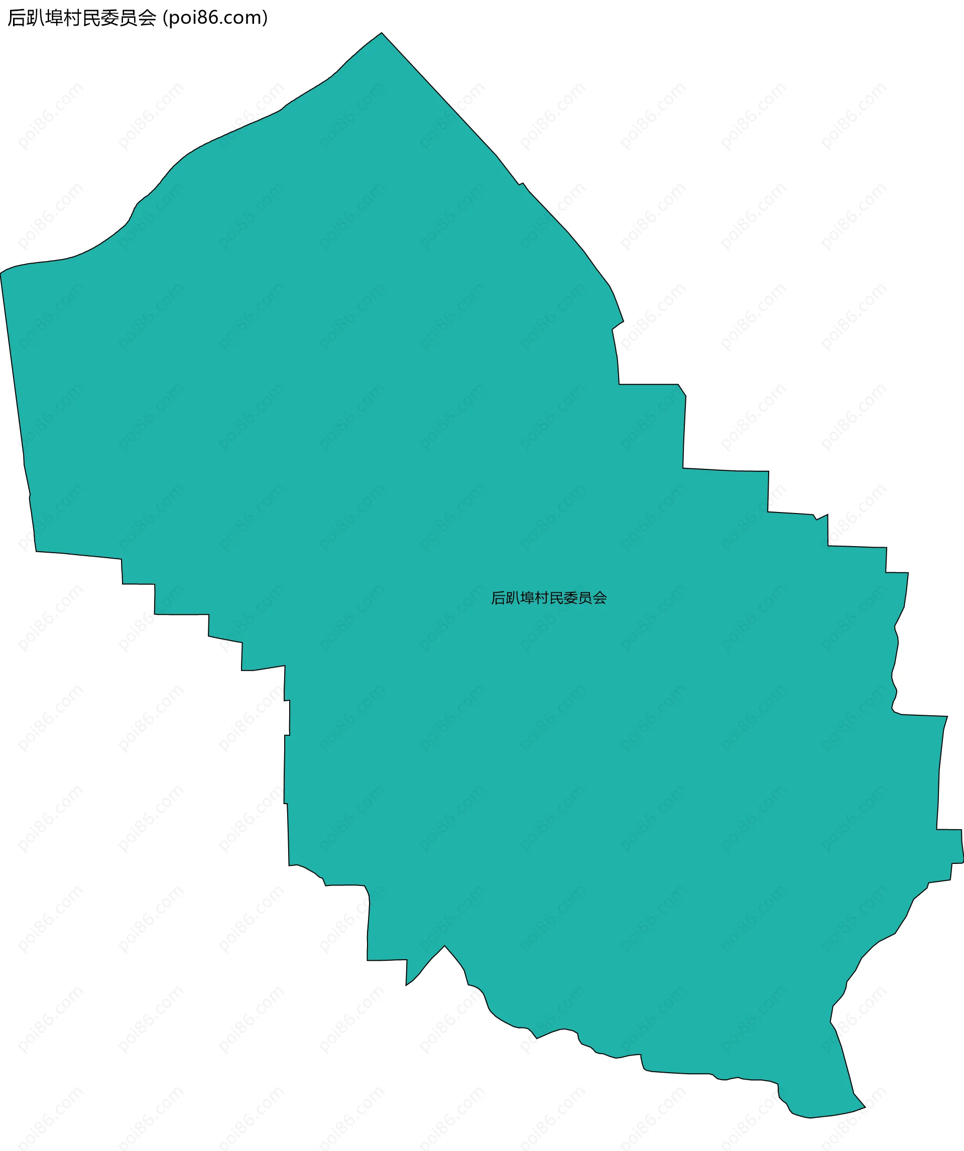 后趴埠村民委员会边界地图