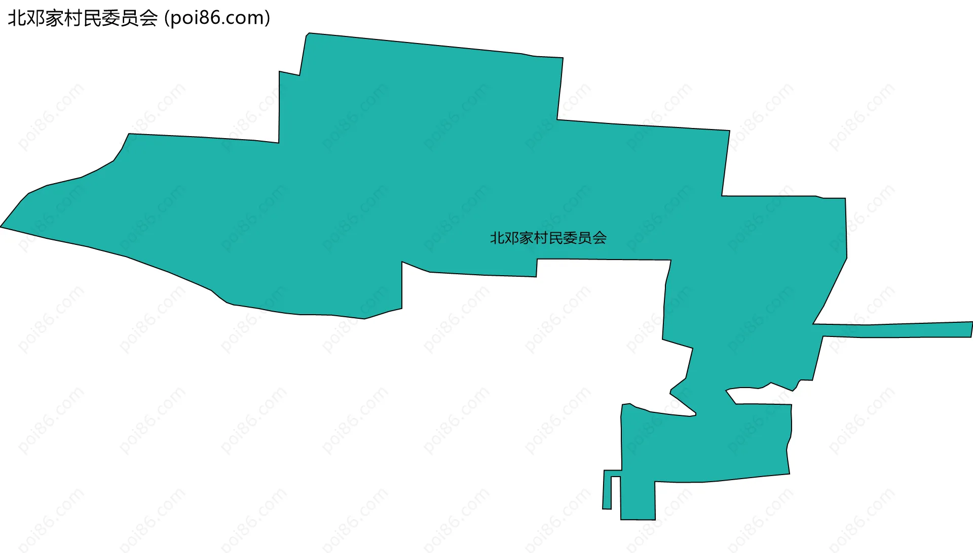 北邓家村民委员会边界地图