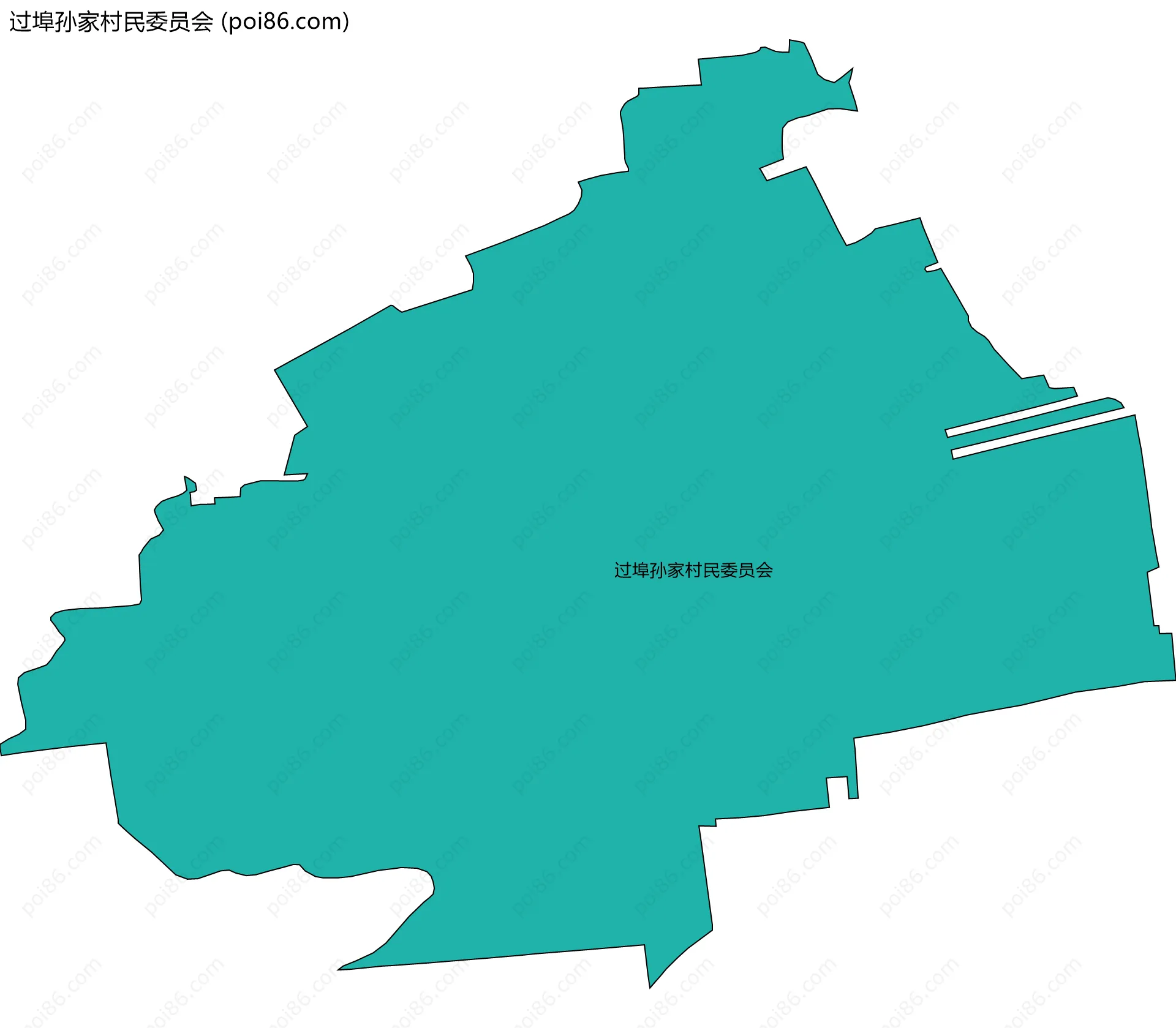过埠孙家村民委员会边界地图