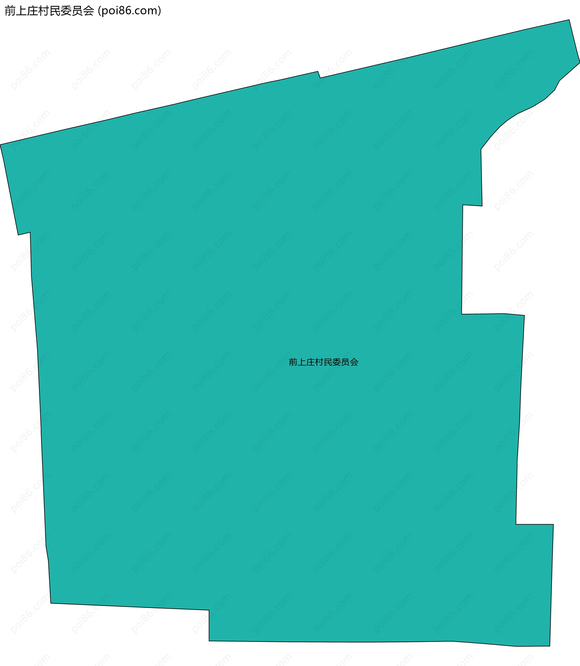 前上庄村民委员会边界地图