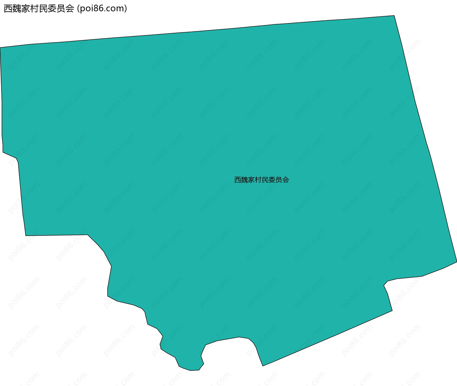 西魏家村民委员会边界地图