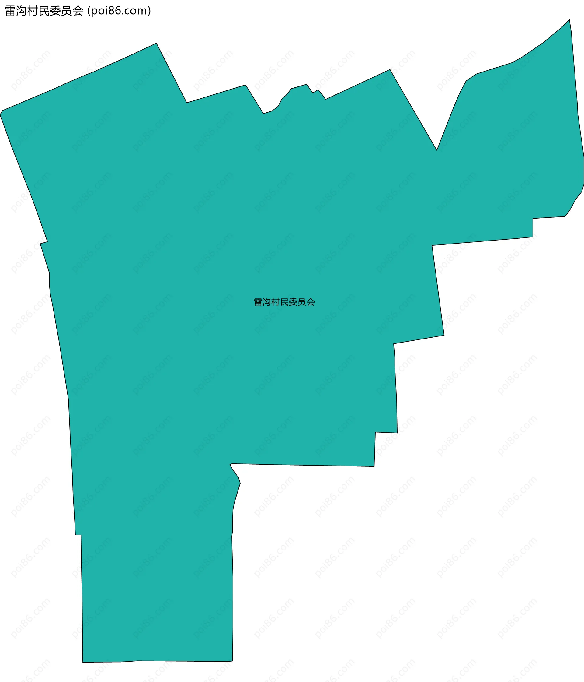 雷沟村民委员会边界地图