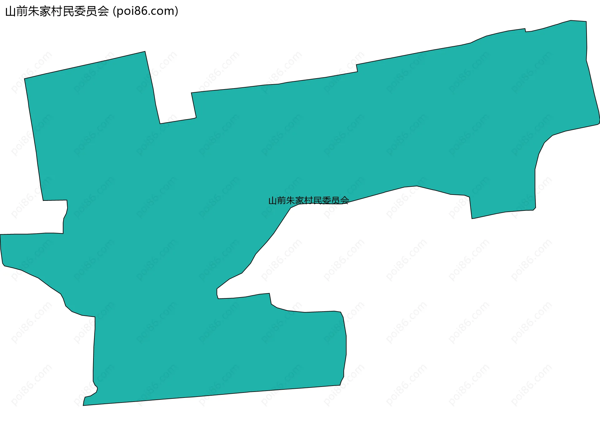 山前朱家村民委员会边界地图