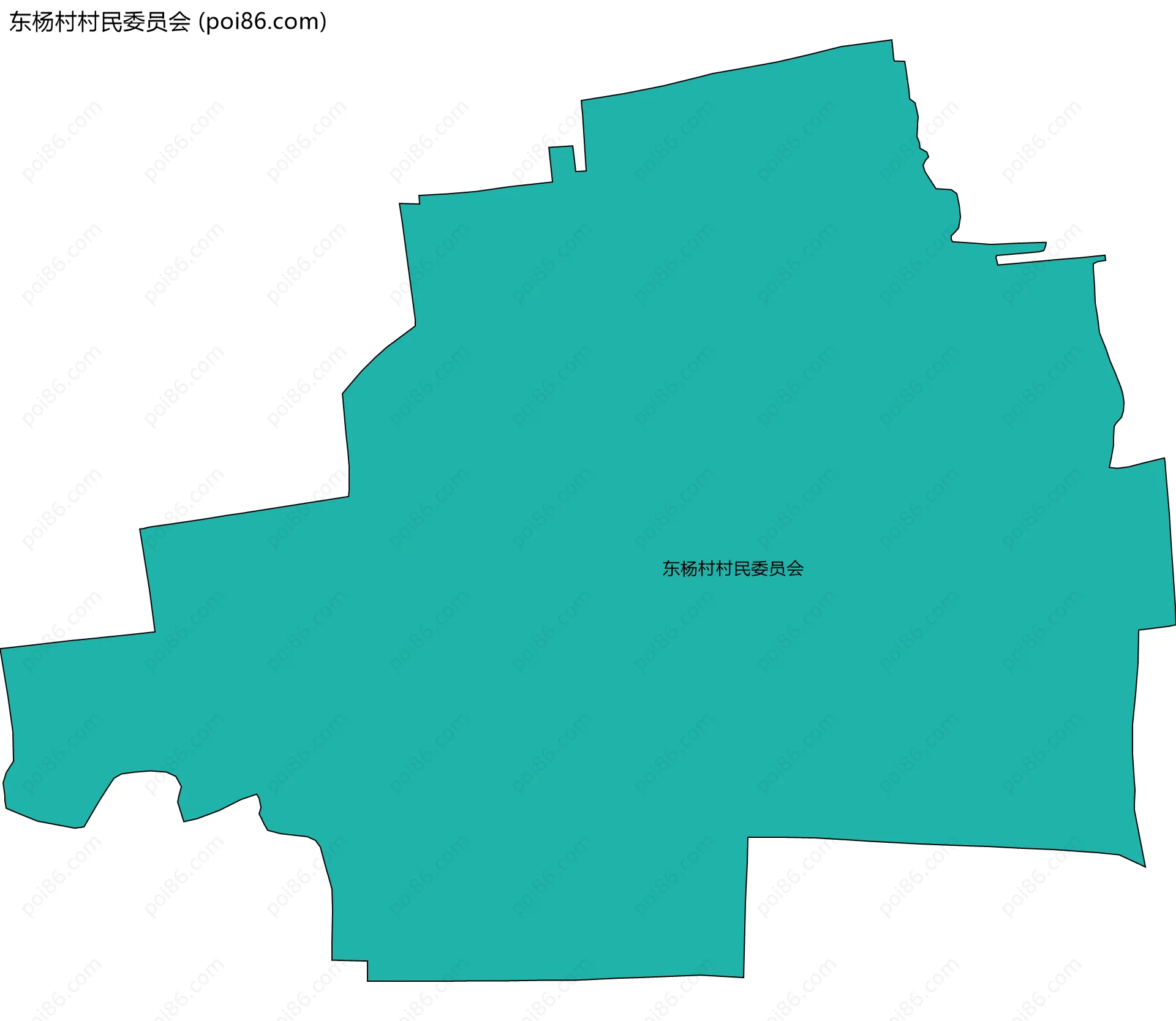 东杨村村民委员会边界地图