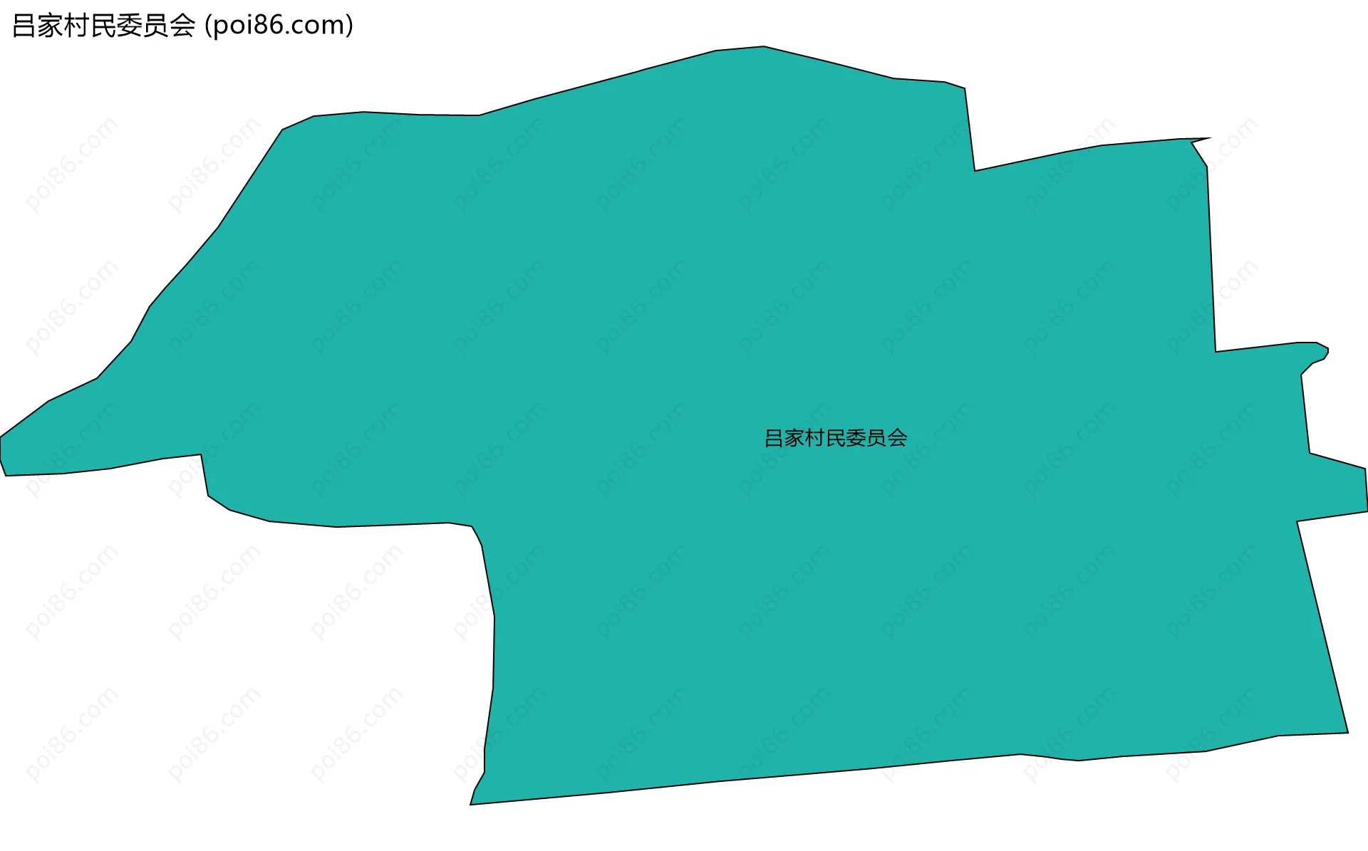 吕家村民委员会边界地图