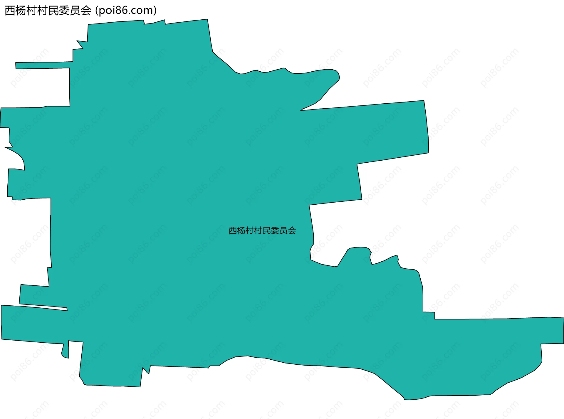 西杨村村民委员会边界地图