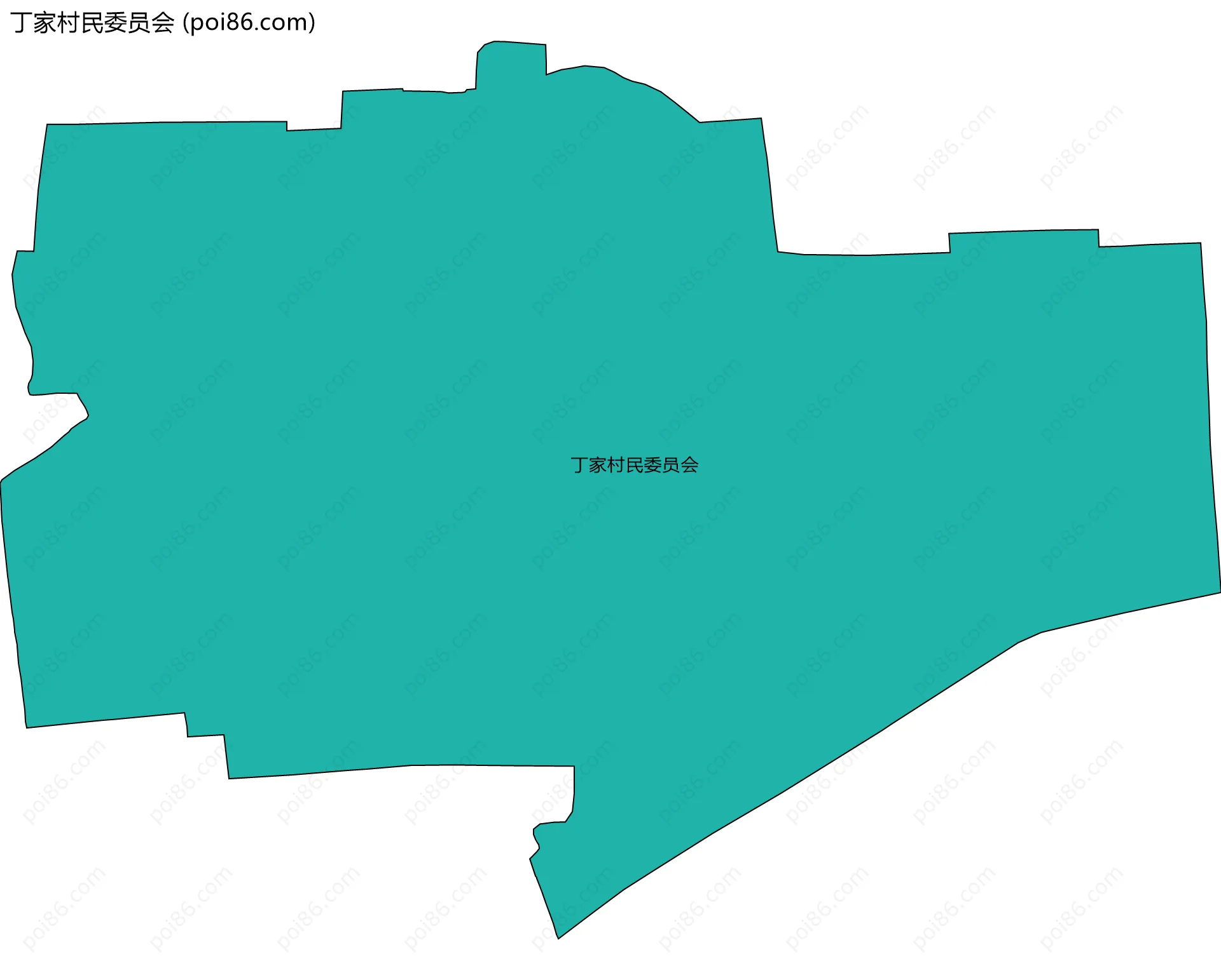 丁家村民委员会边界地图