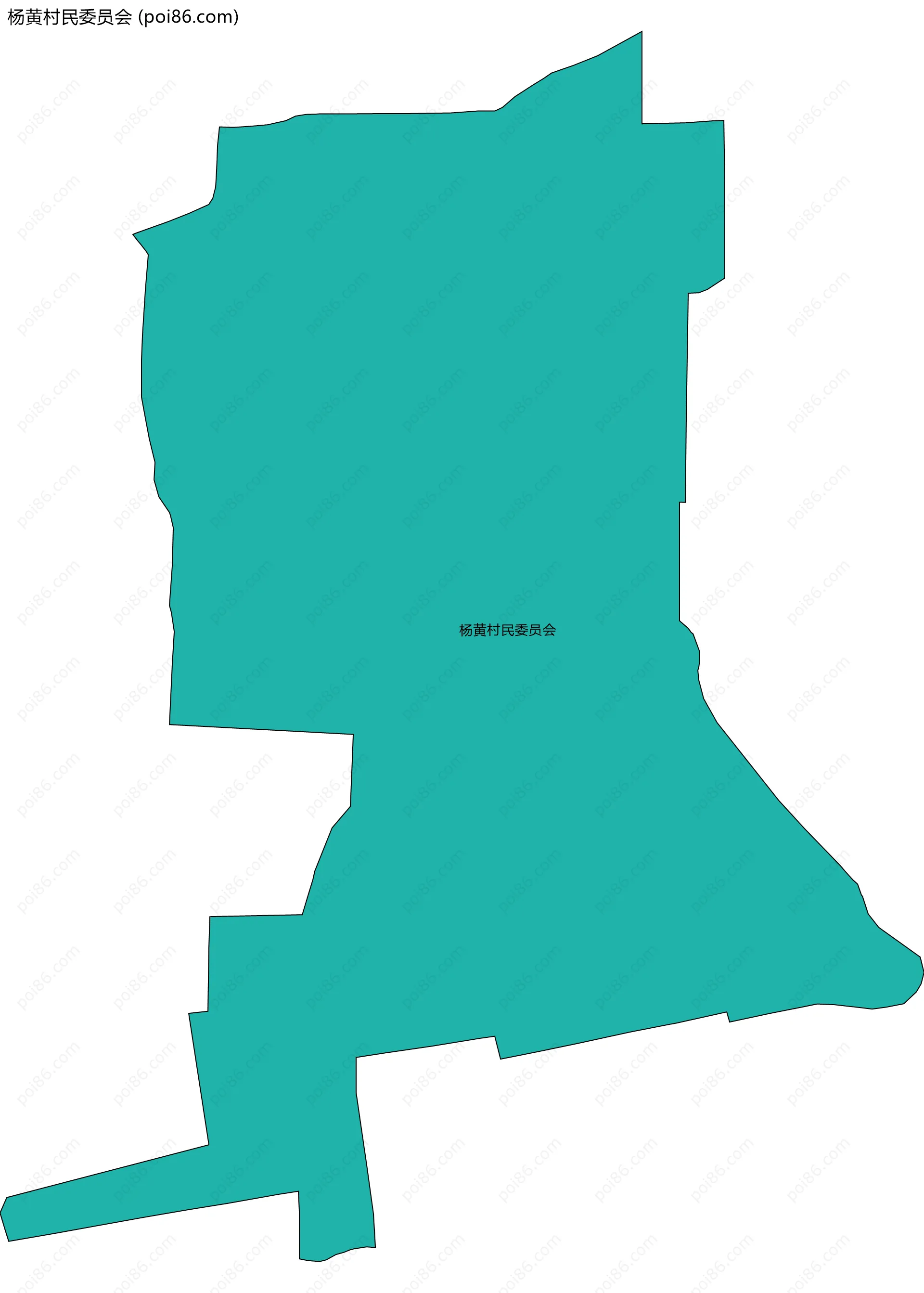 杨黄村民委员会边界地图