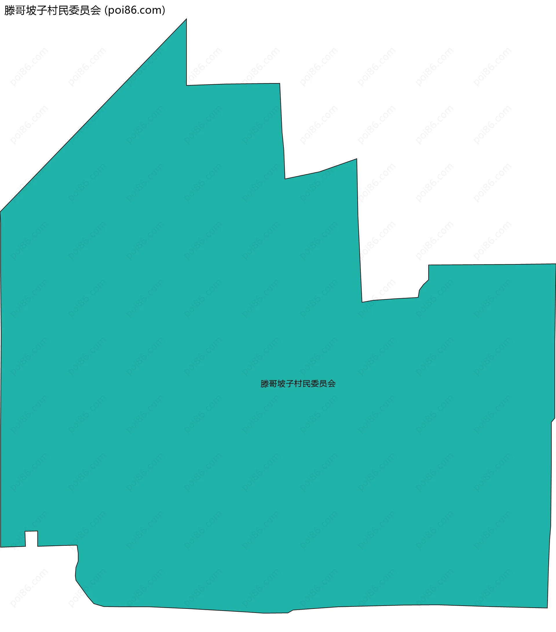 滕哥坡子村民委员会边界地图