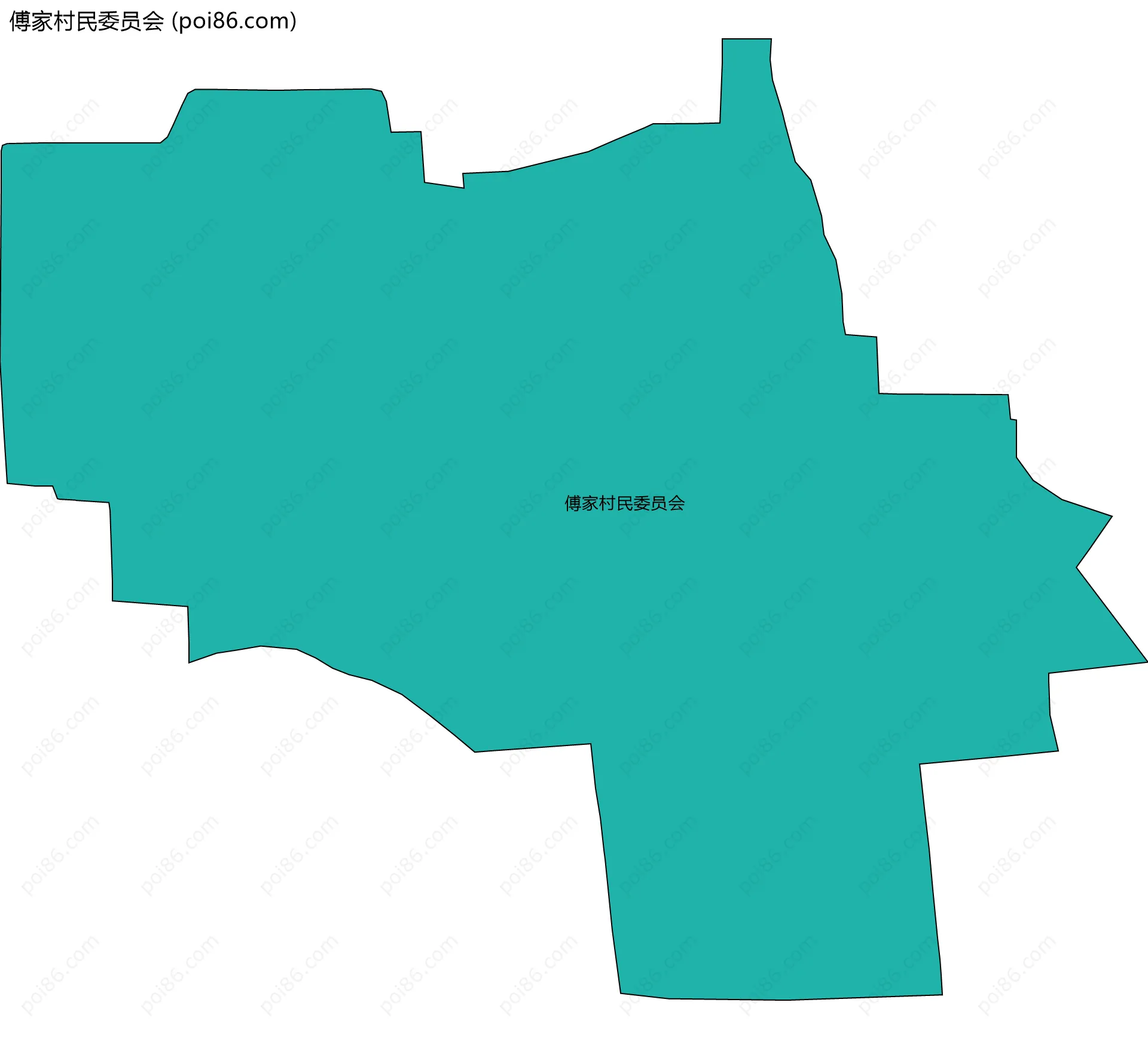 傅家村民委员会边界地图