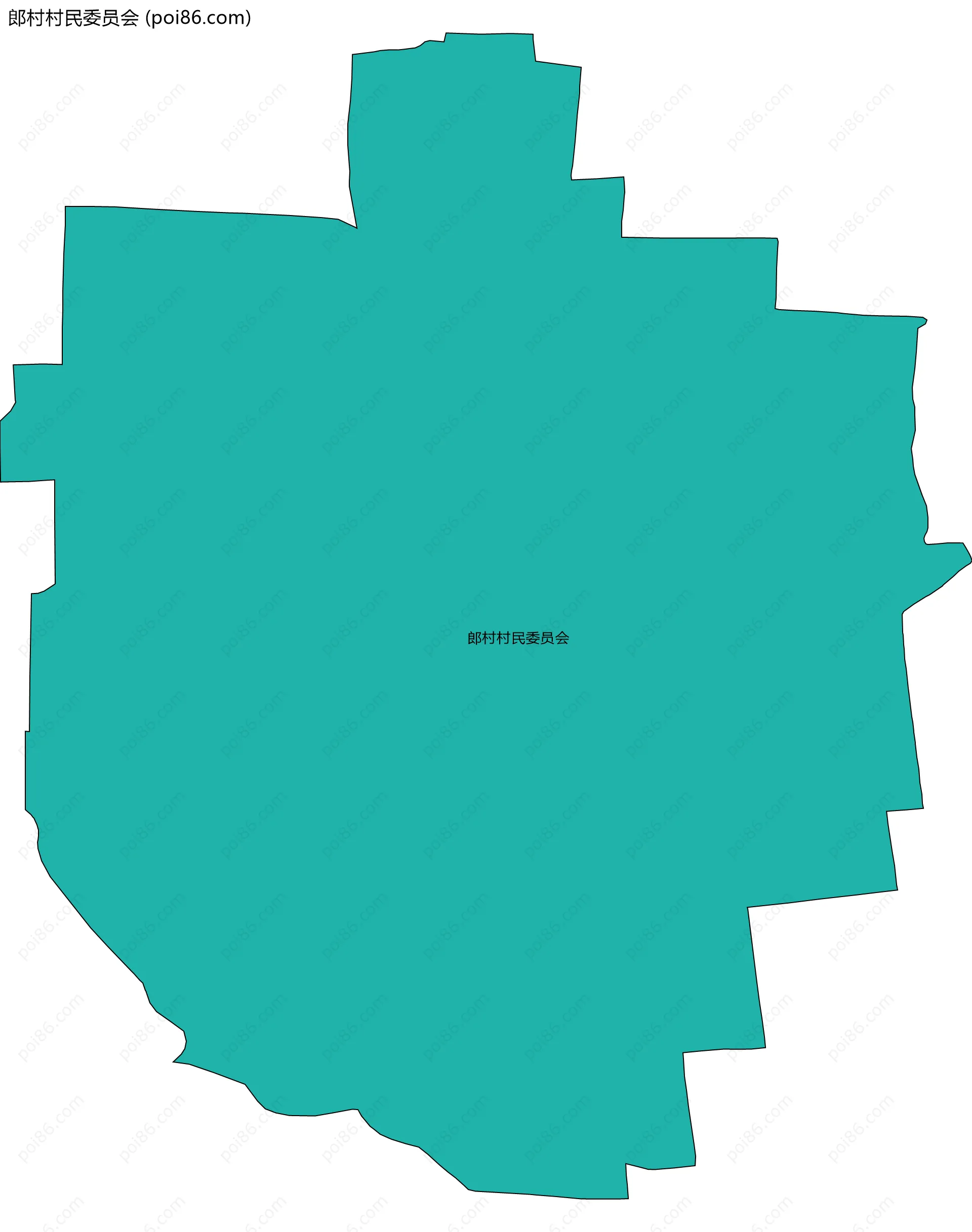 郎村村民委员会边界地图