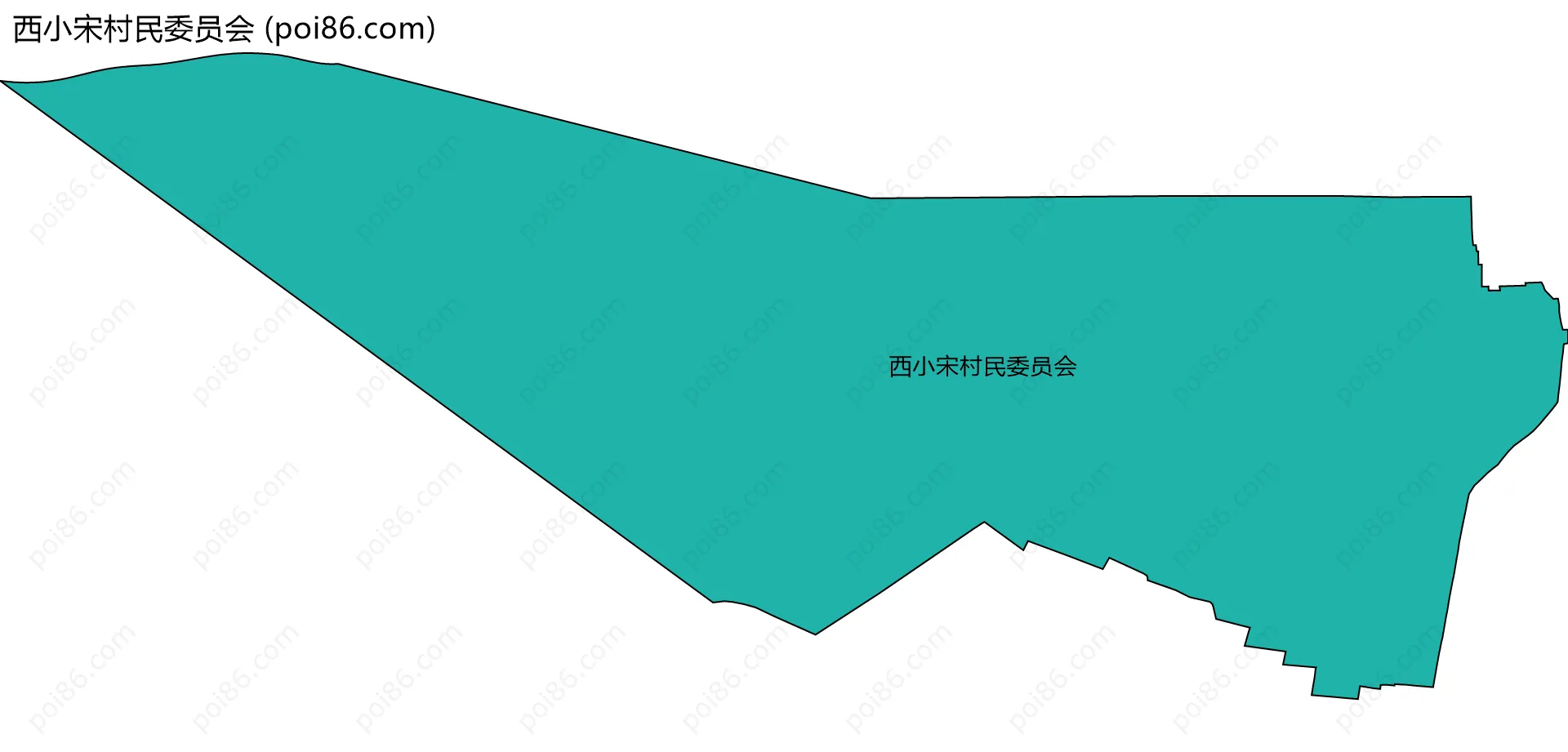 西小宋村民委员会边界地图