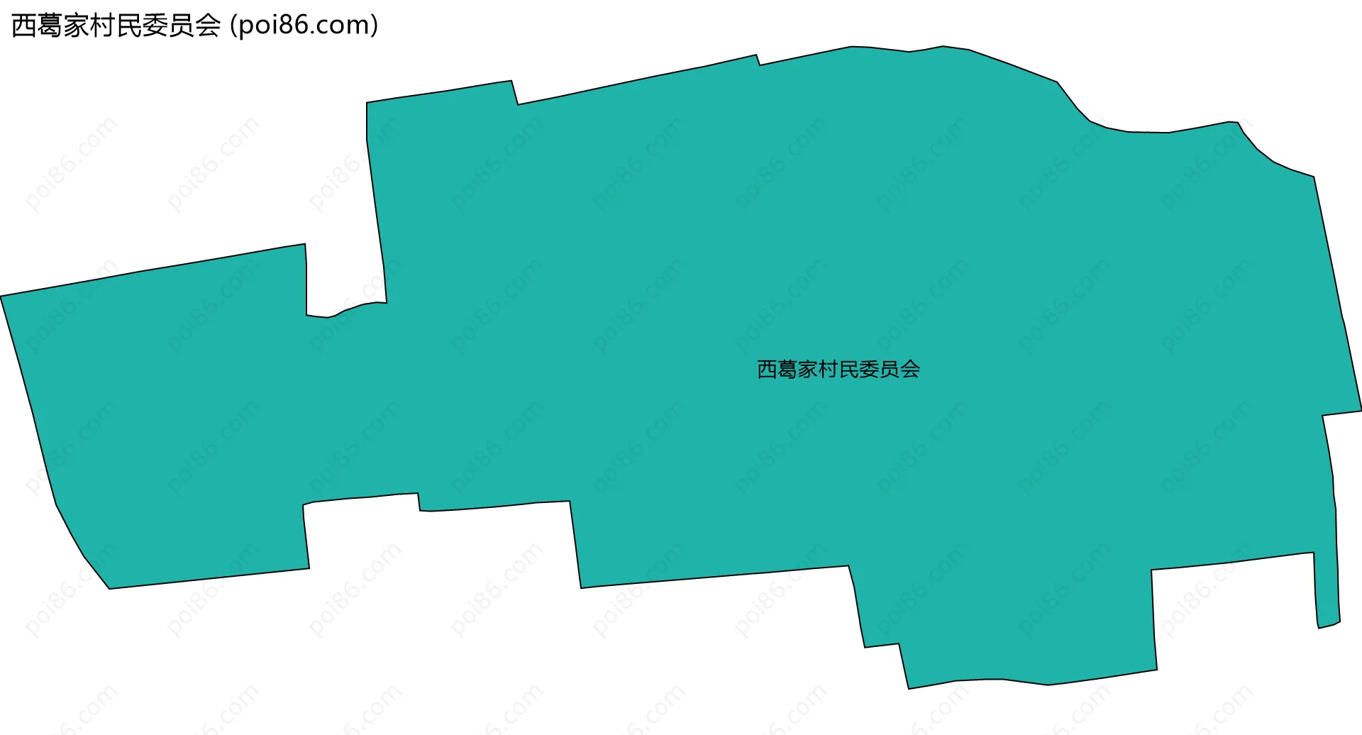 西葛家村民委员会边界地图
