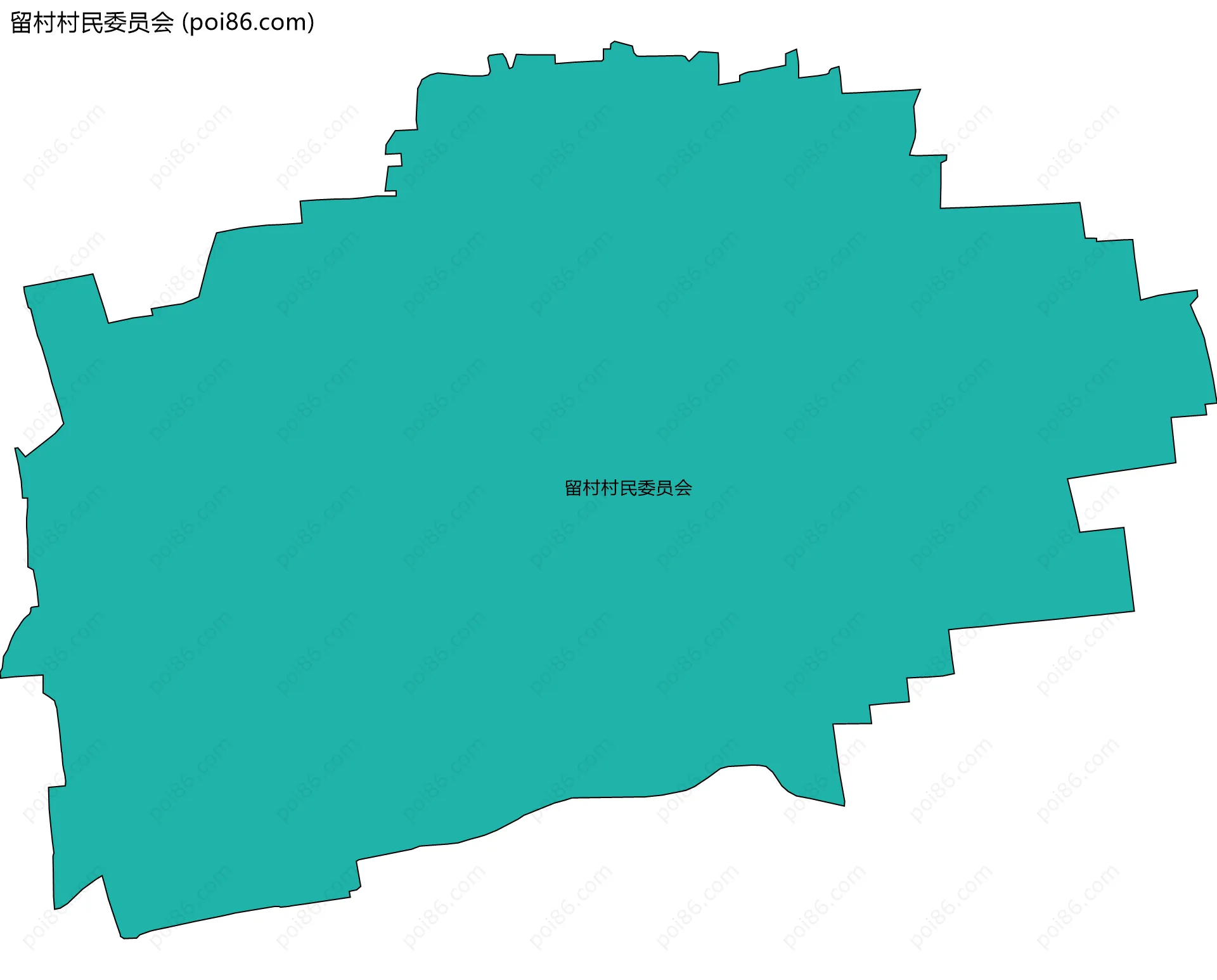 留村村民委员会边界地图