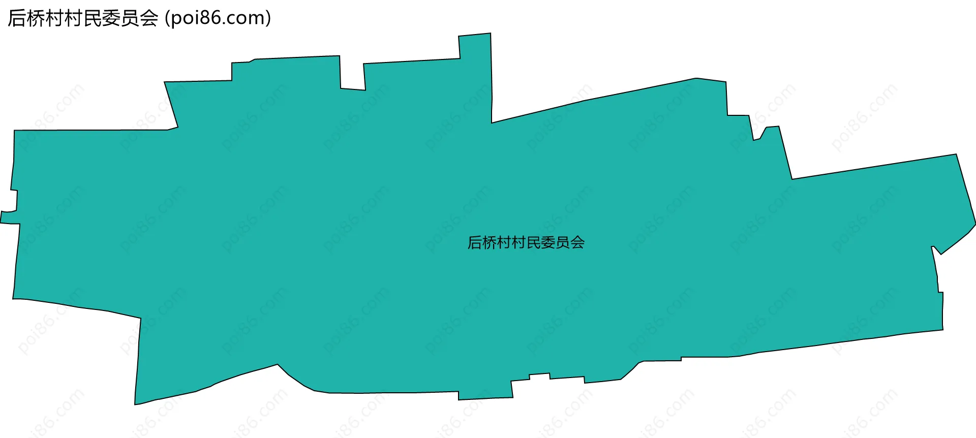 后桥村村民委员会边界地图