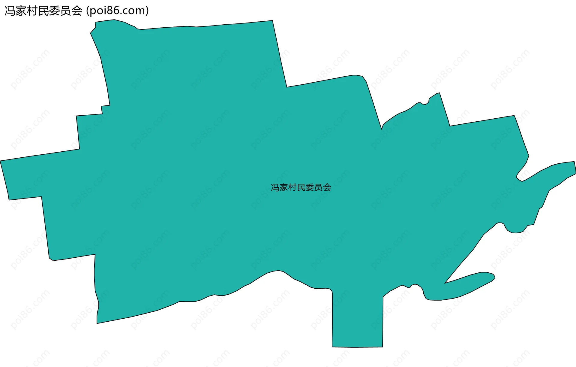 冯家村民委员会边界地图