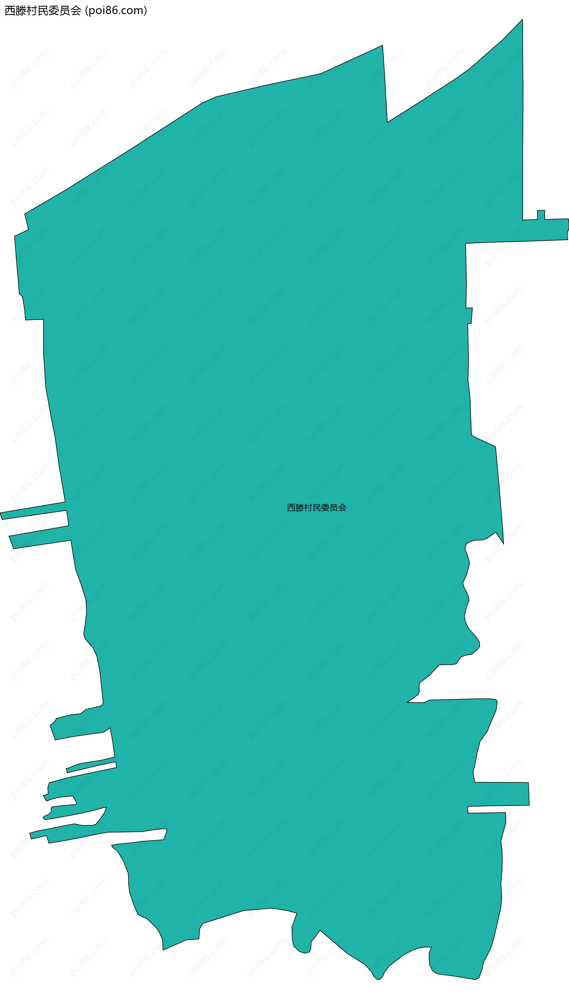 西滕村民委员会边界地图