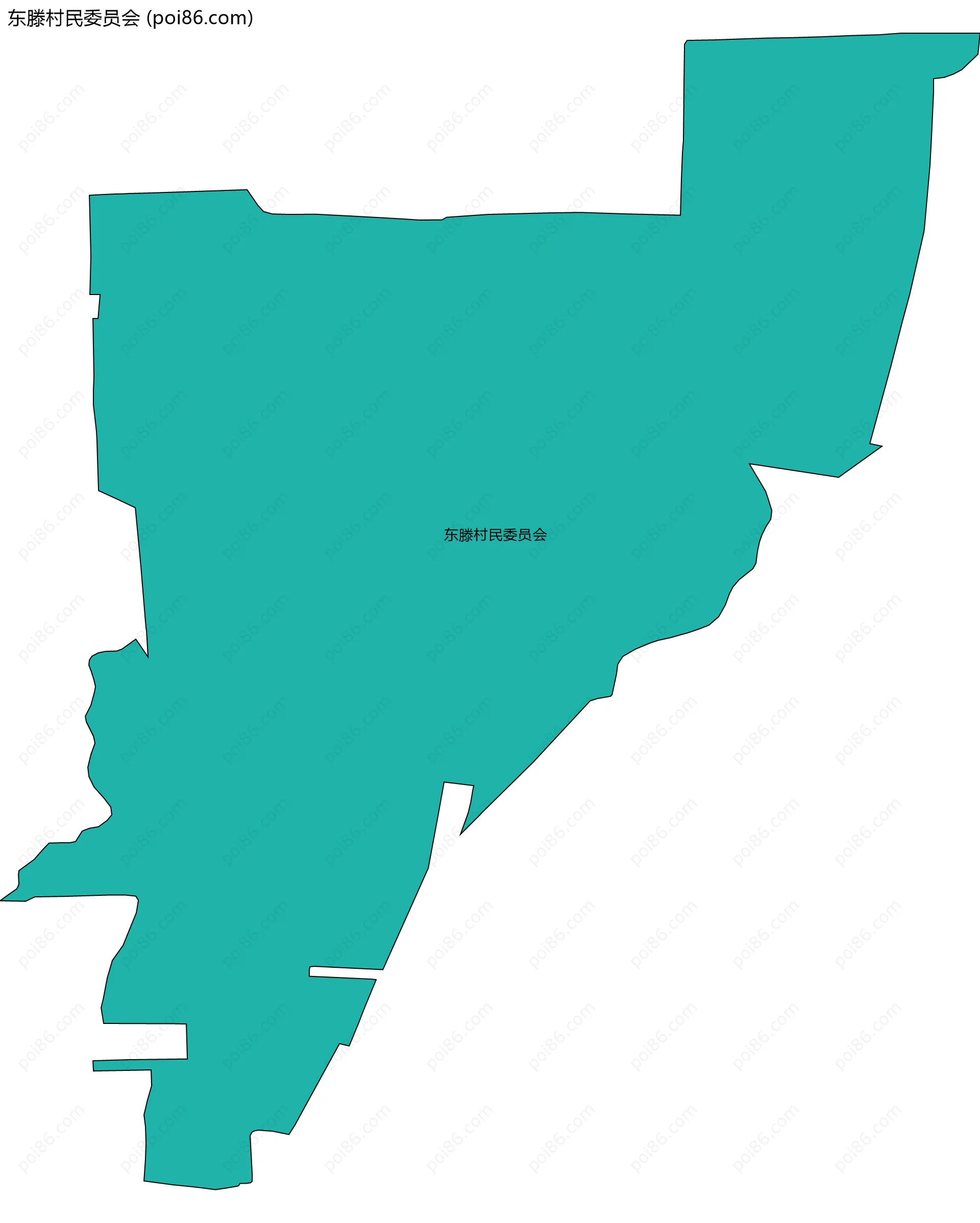 东滕村民委员会边界地图