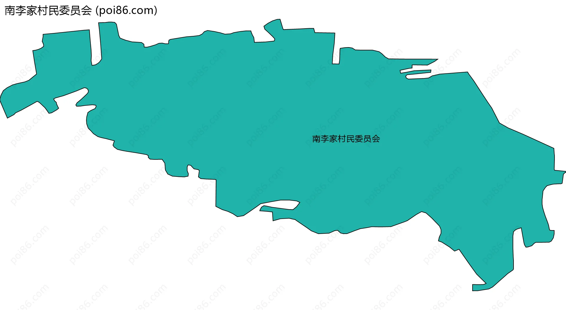 南李家村民委员会边界地图