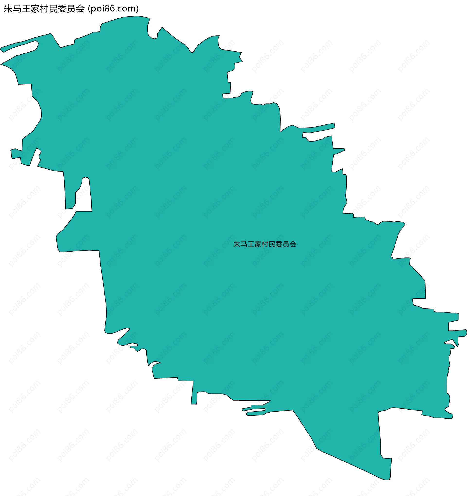 朱马王家村民委员会边界地图