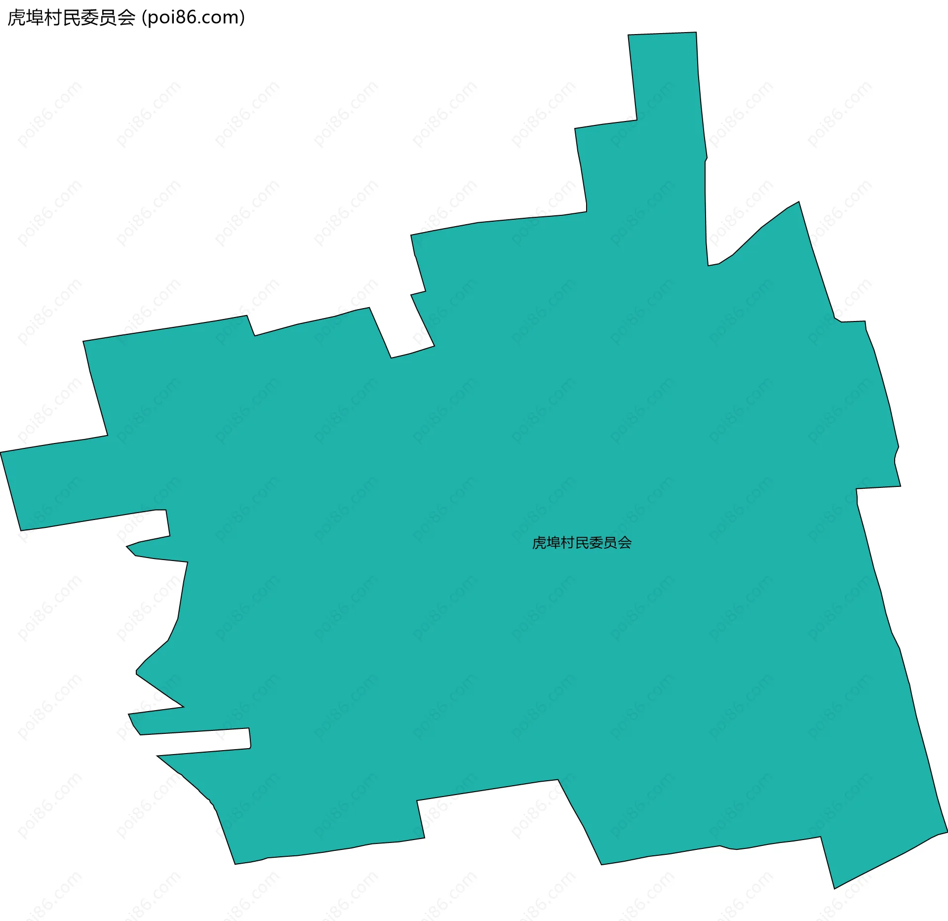 虎埠村民委员会边界地图