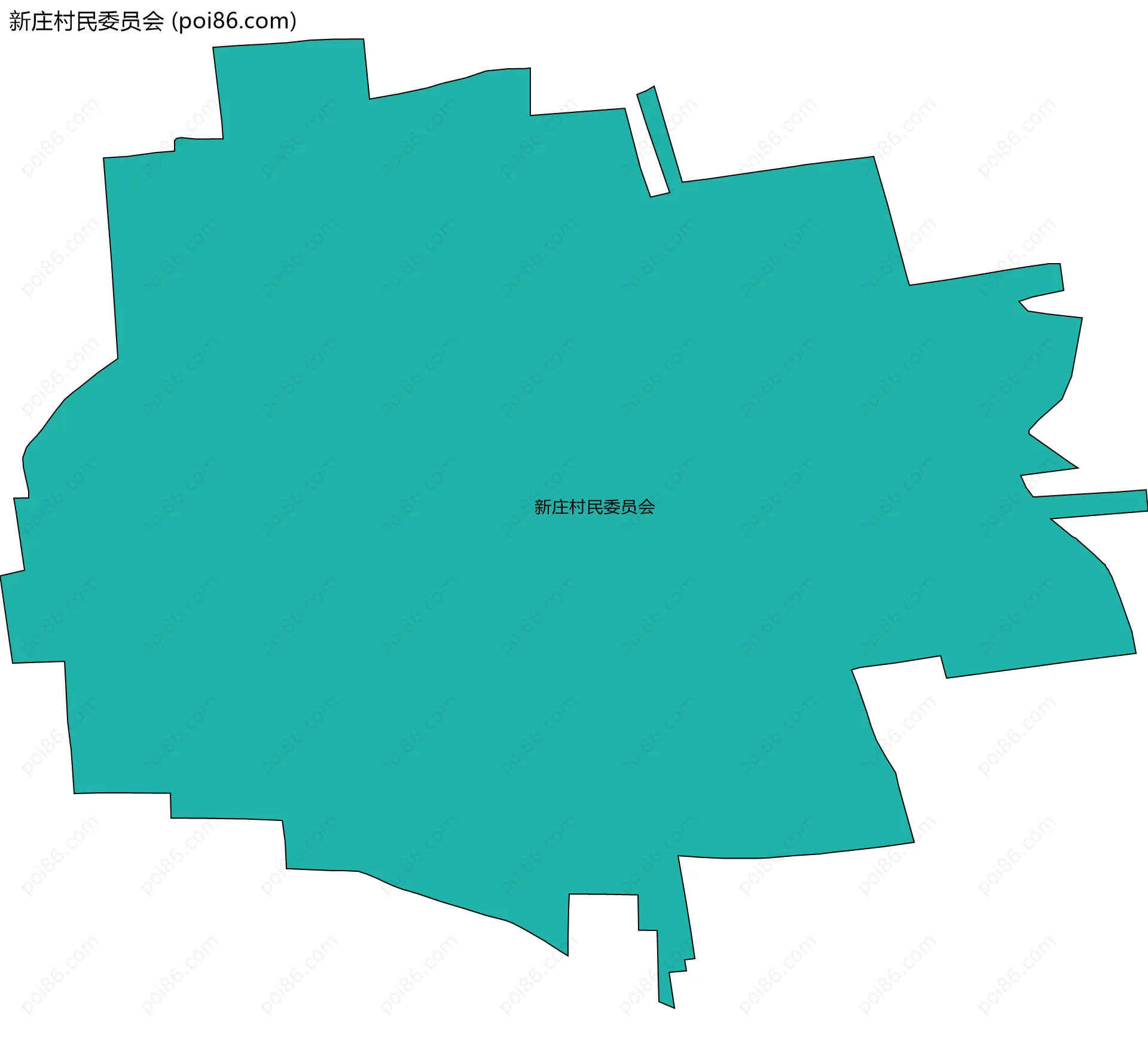 新庄村民委员会边界地图