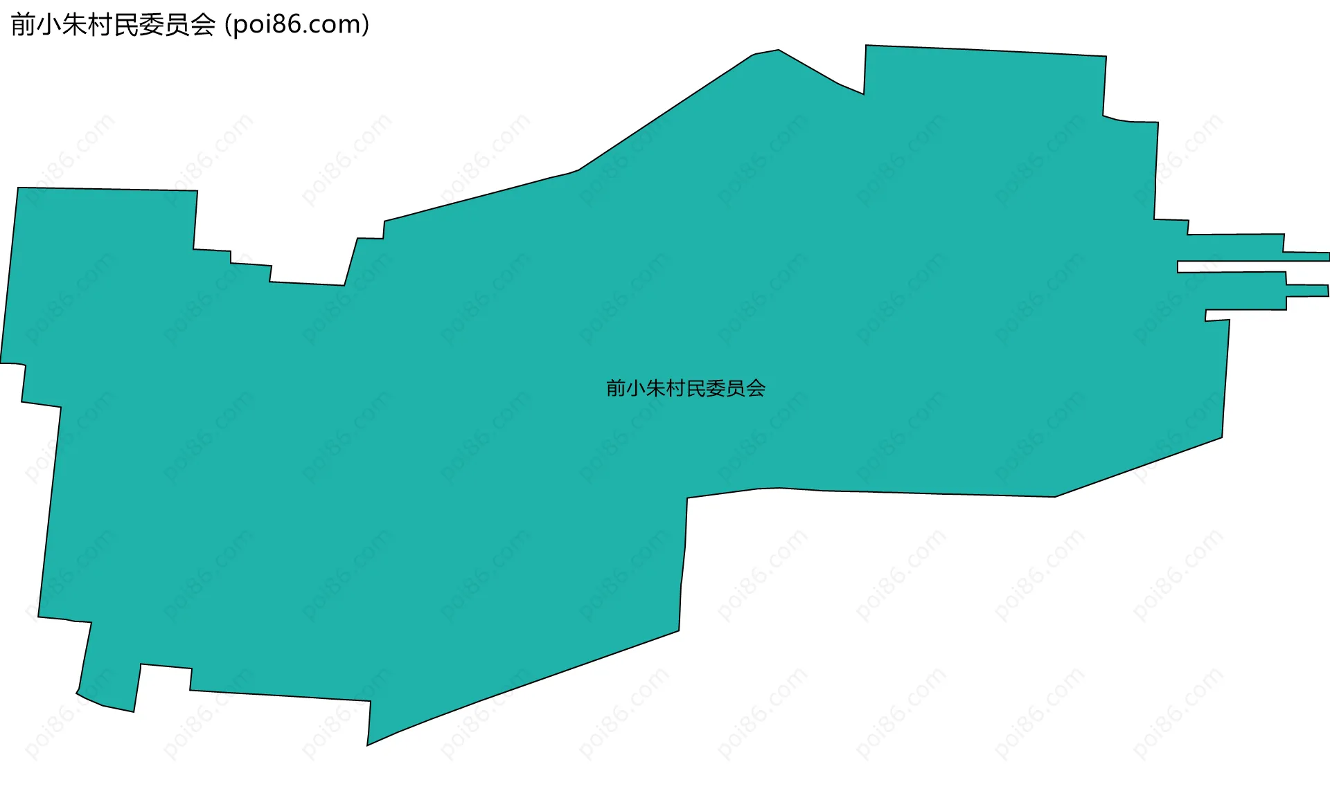 前小朱村民委员会边界地图