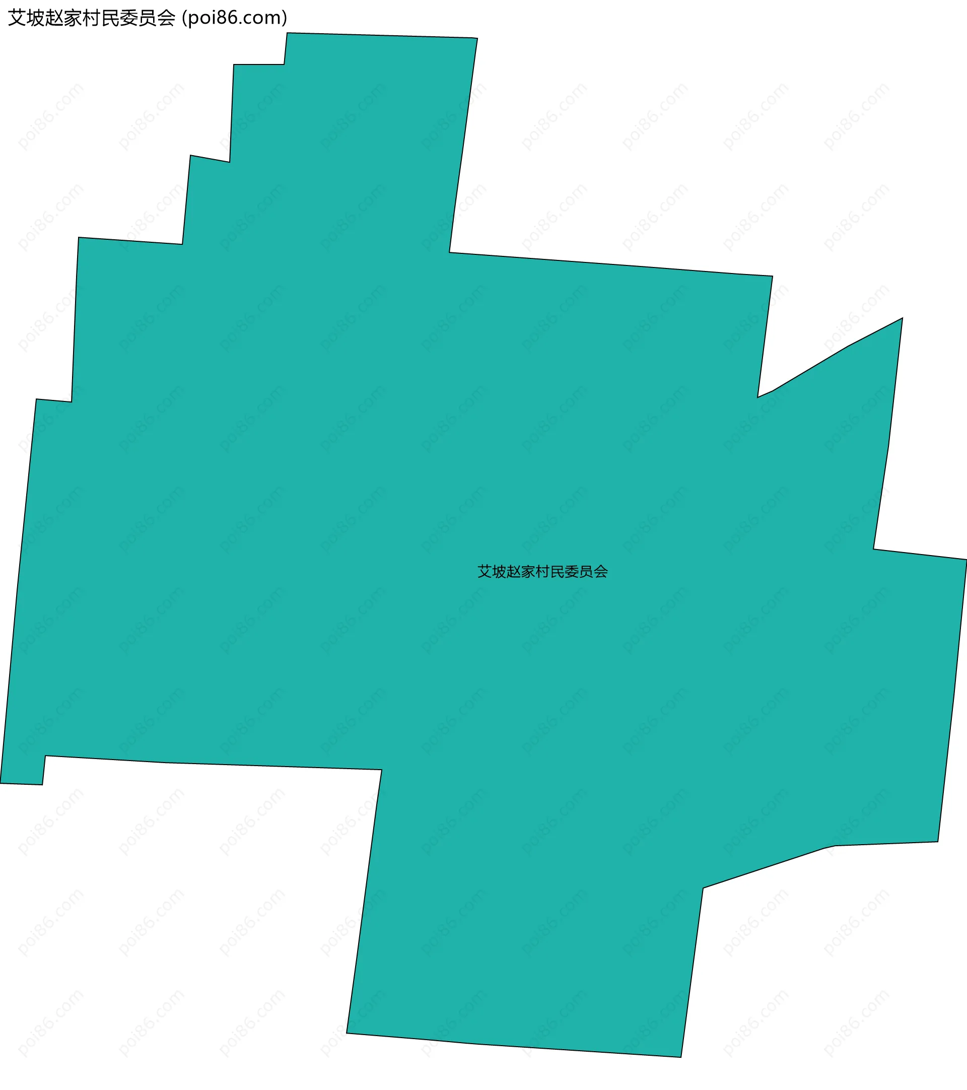 艾坡赵家村民委员会边界地图