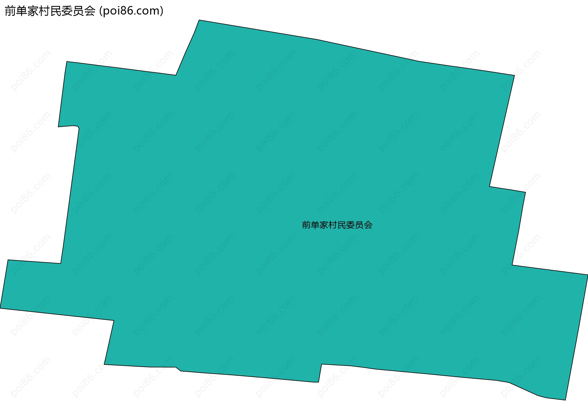 前单家村民委员会边界地图