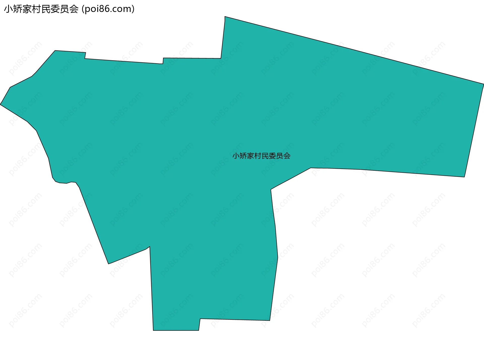 小矫家村民委员会边界地图