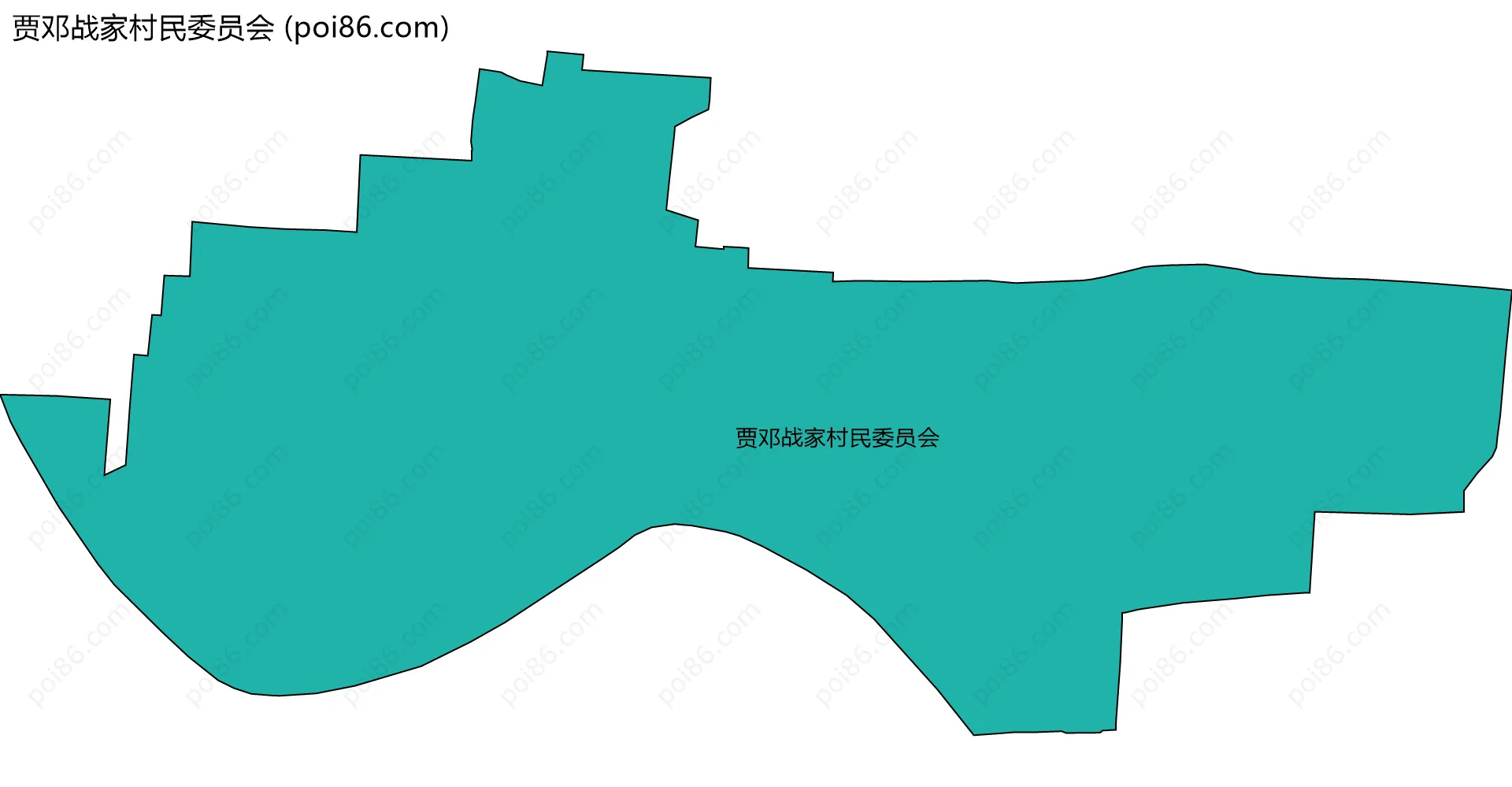 贾邓战家村民委员会边界地图