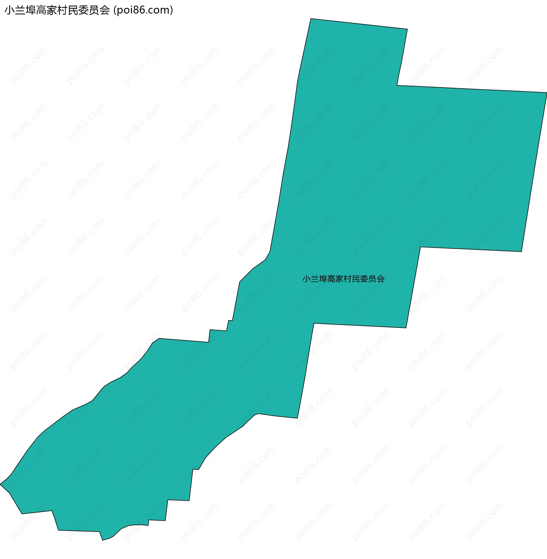 小兰埠高家村民委员会边界地图