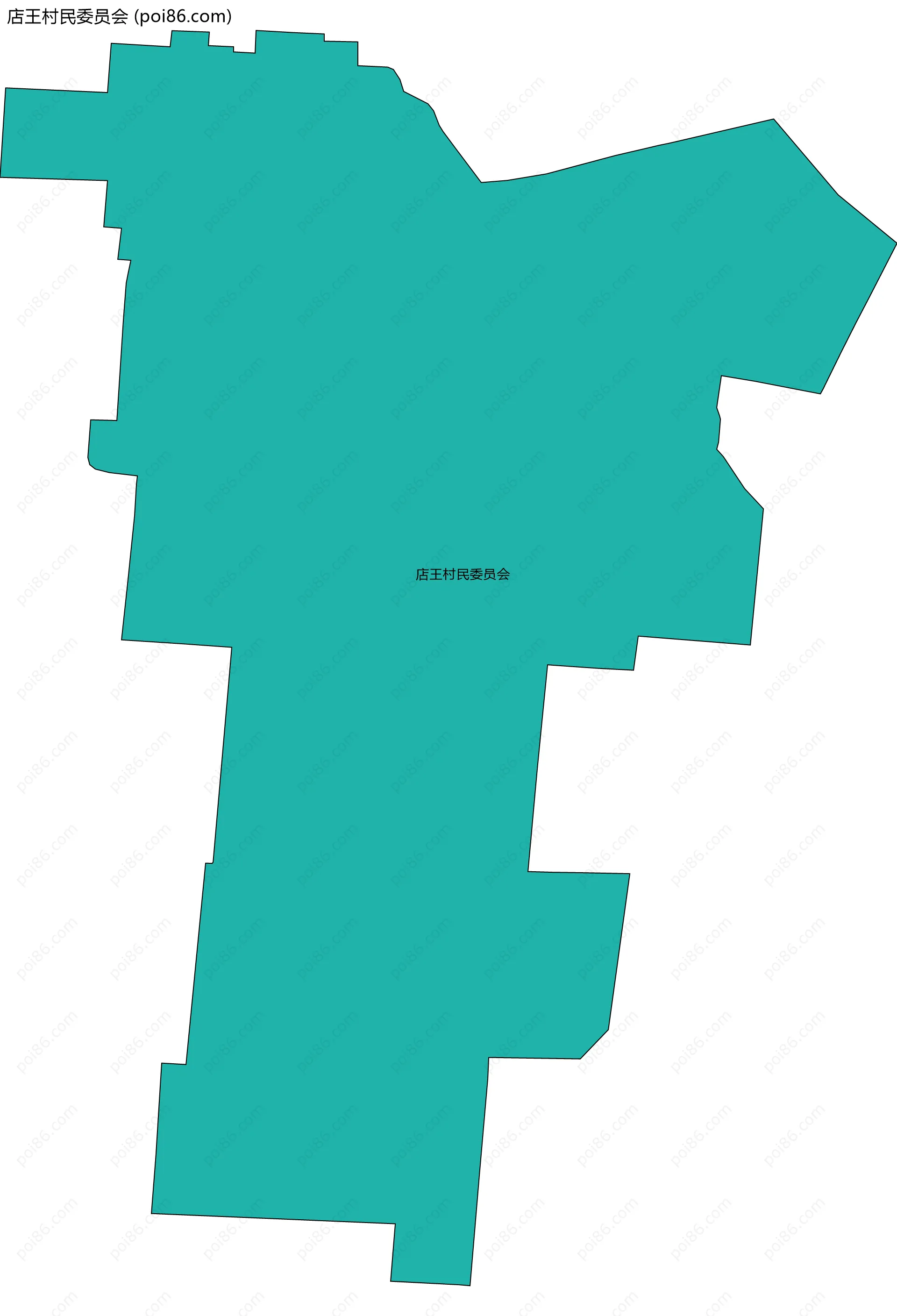店王村民委员会边界地图