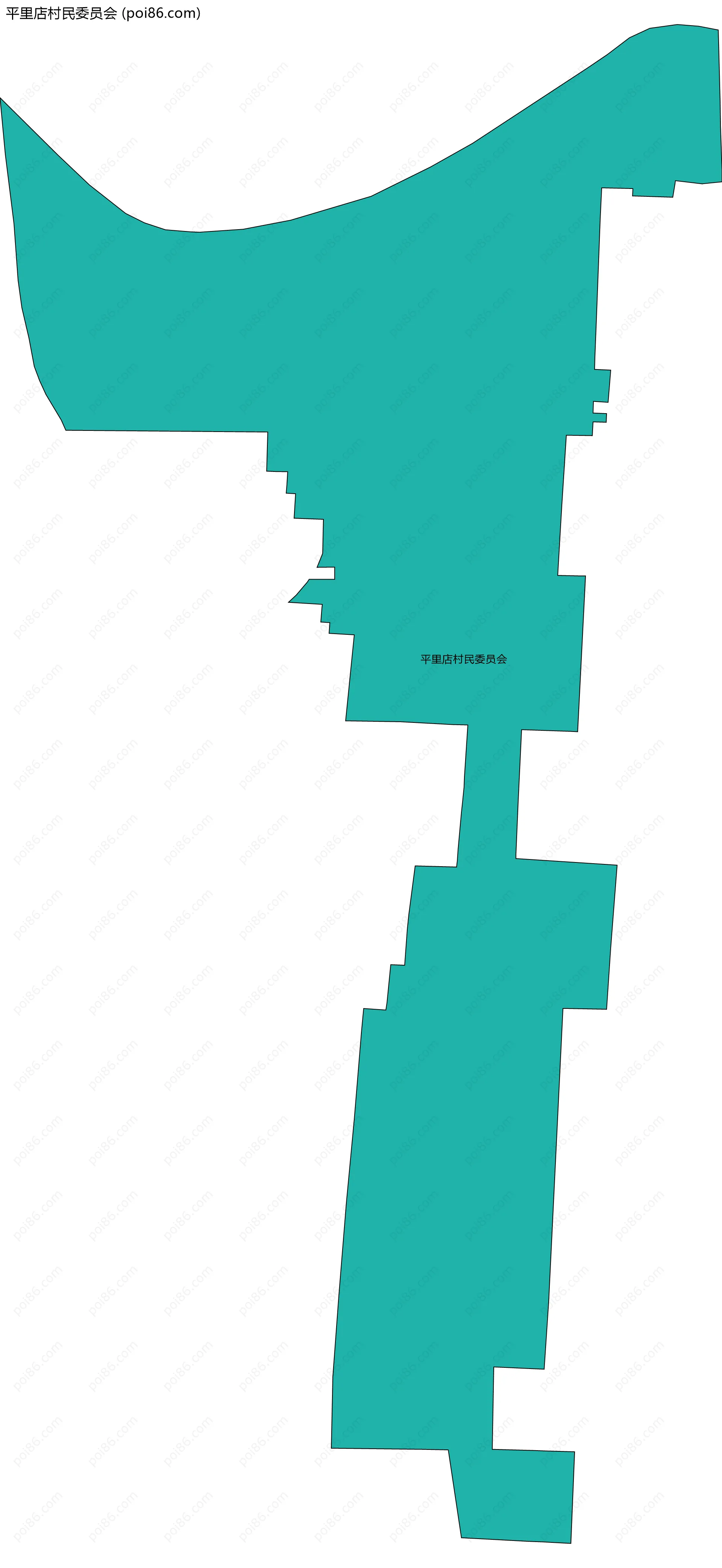 平里店村民委员会边界地图