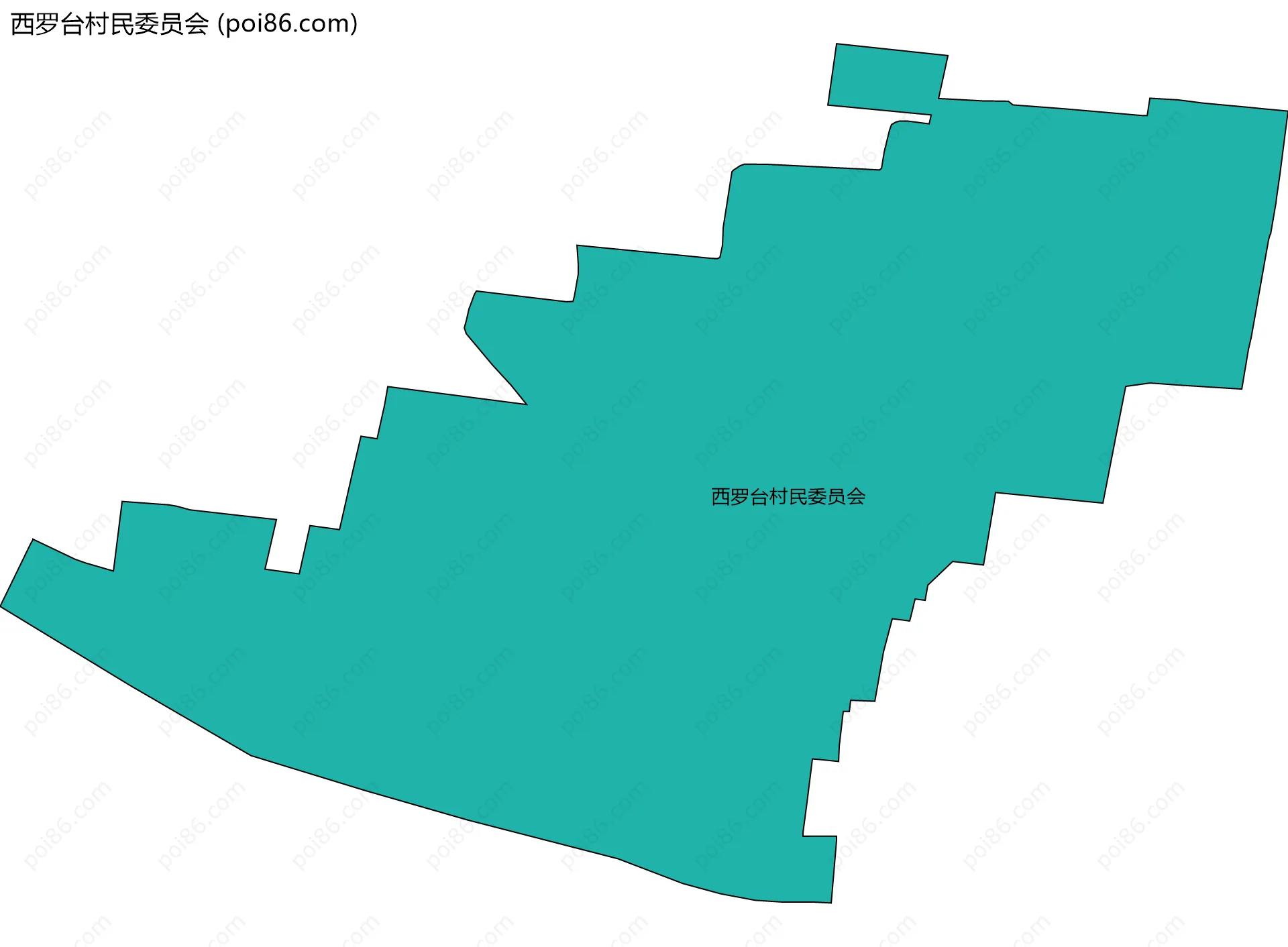 西罗台村民委员会边界地图