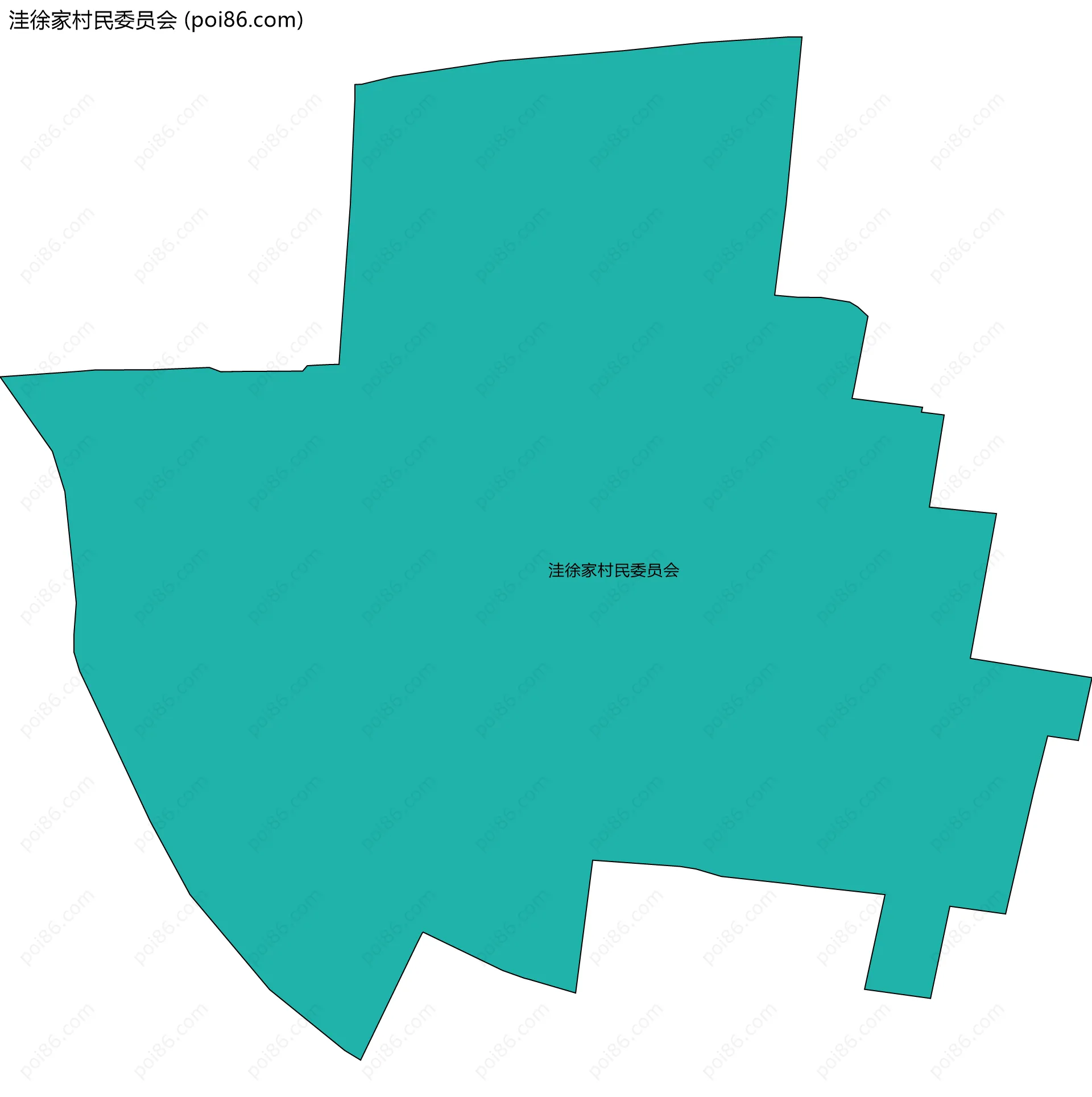 洼徐家村民委员会边界地图