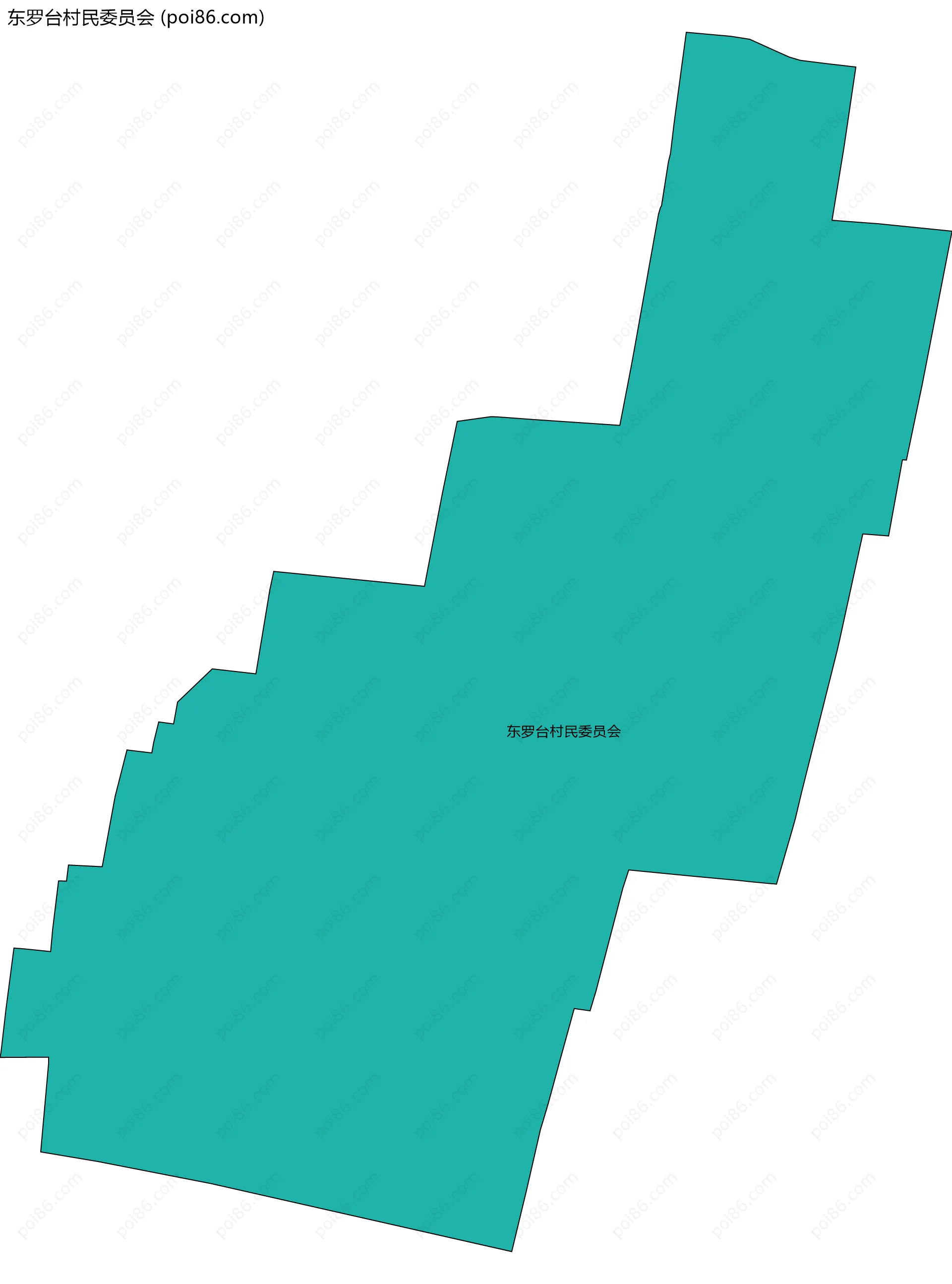 东罗台村民委员会边界地图