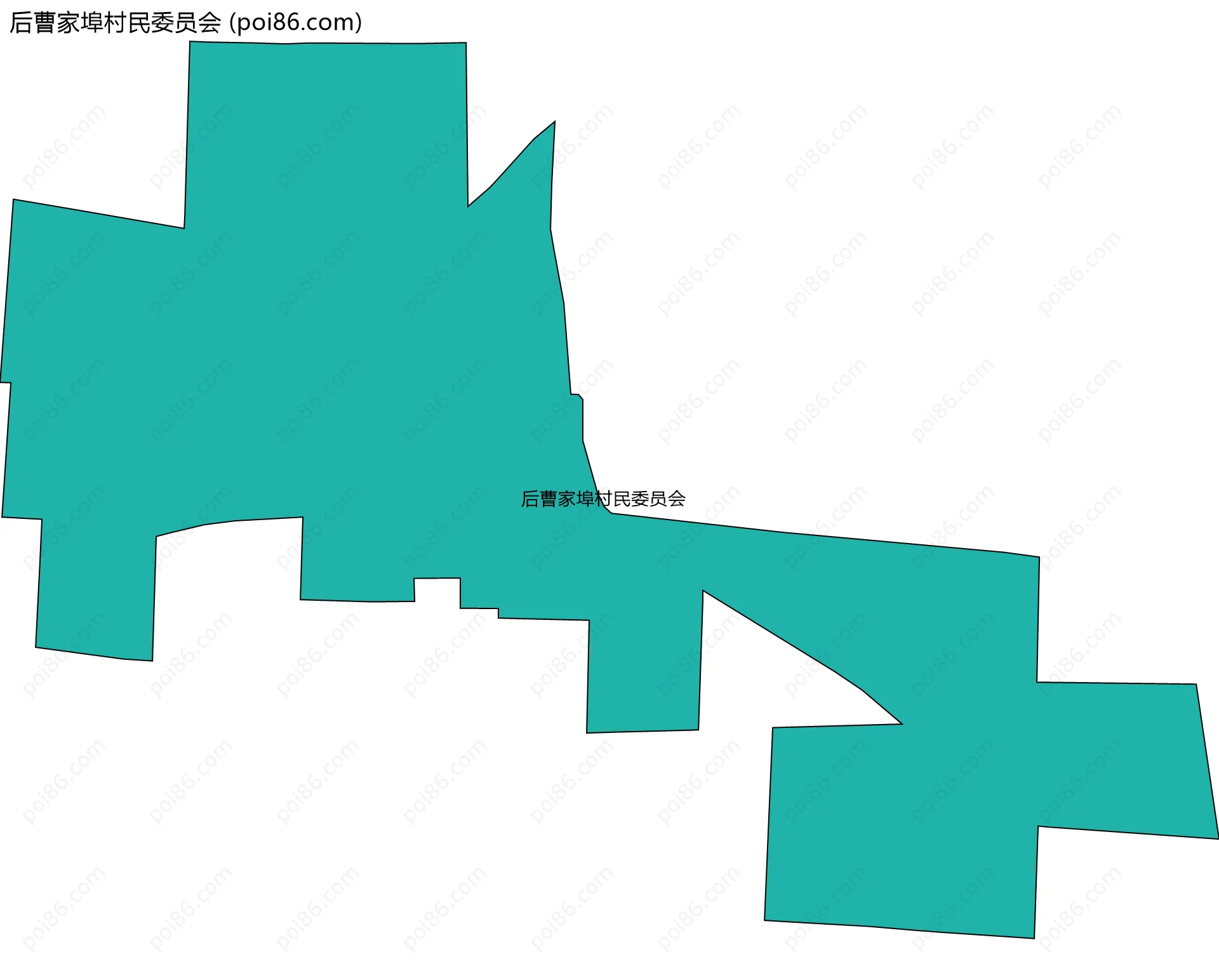 后曹家埠村民委员会边界地图