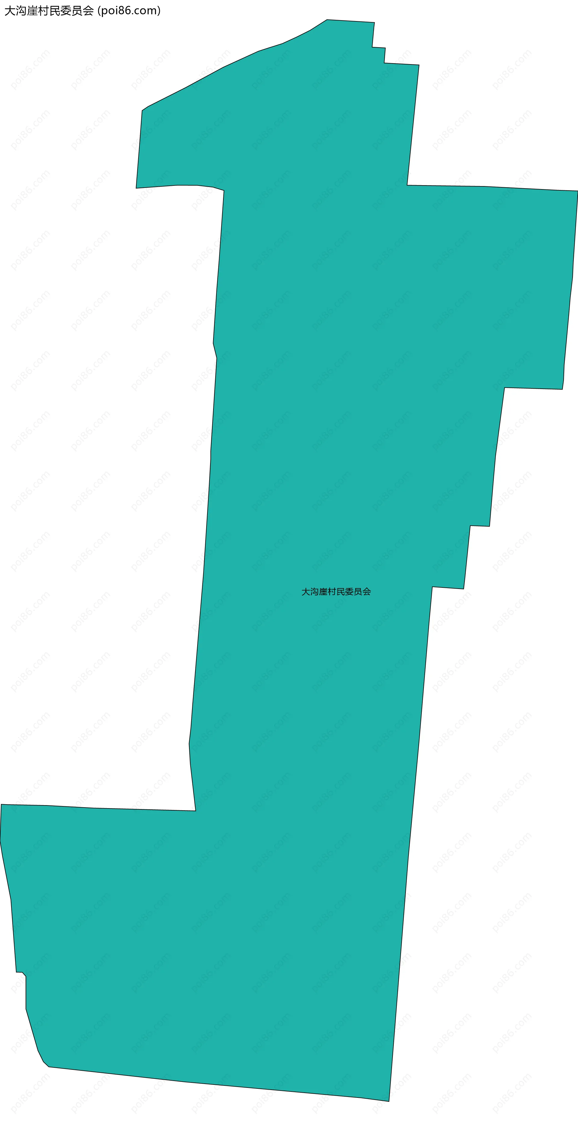 大沟崖村民委员会边界地图