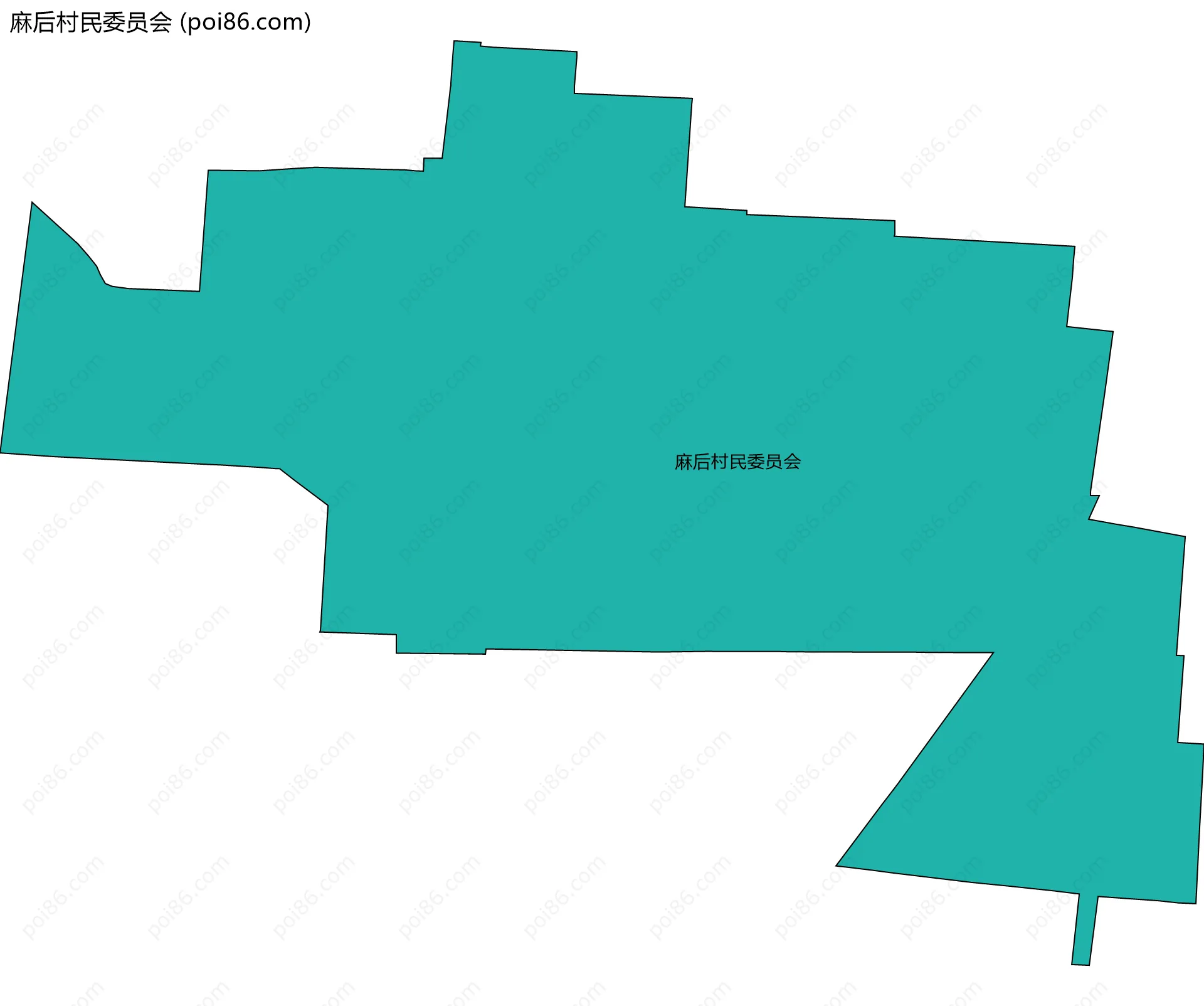 麻后村民委员会边界地图