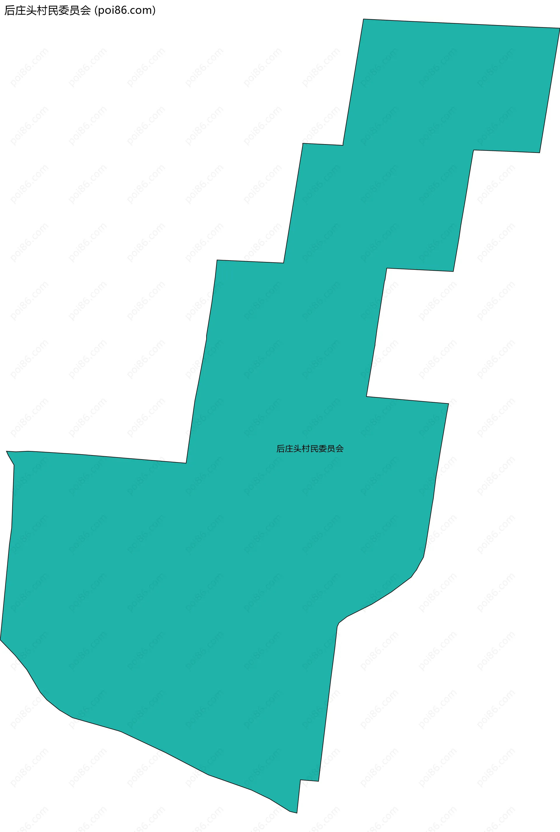 后庄头村民委员会边界地图
