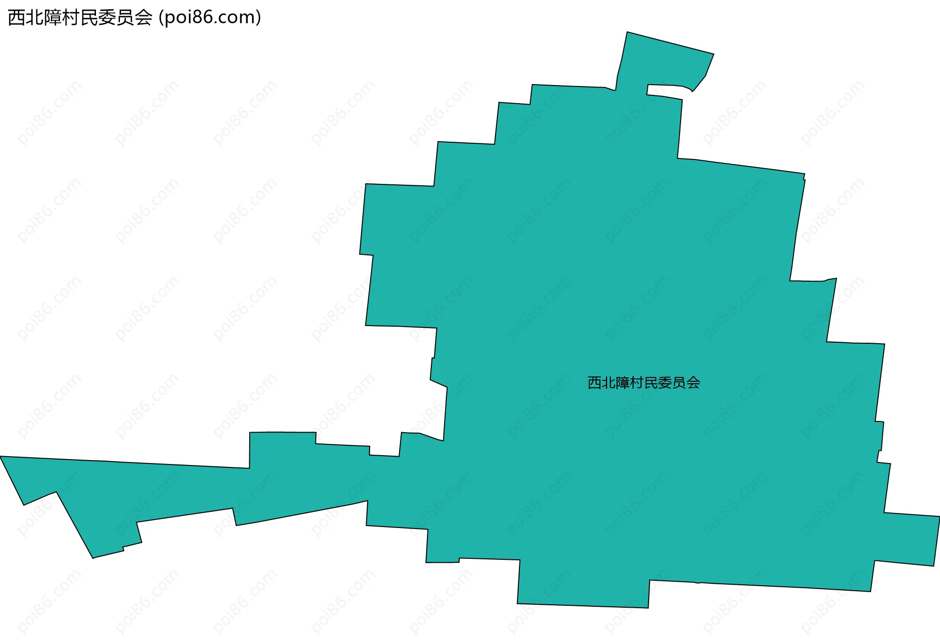 西北障村民委员会边界地图