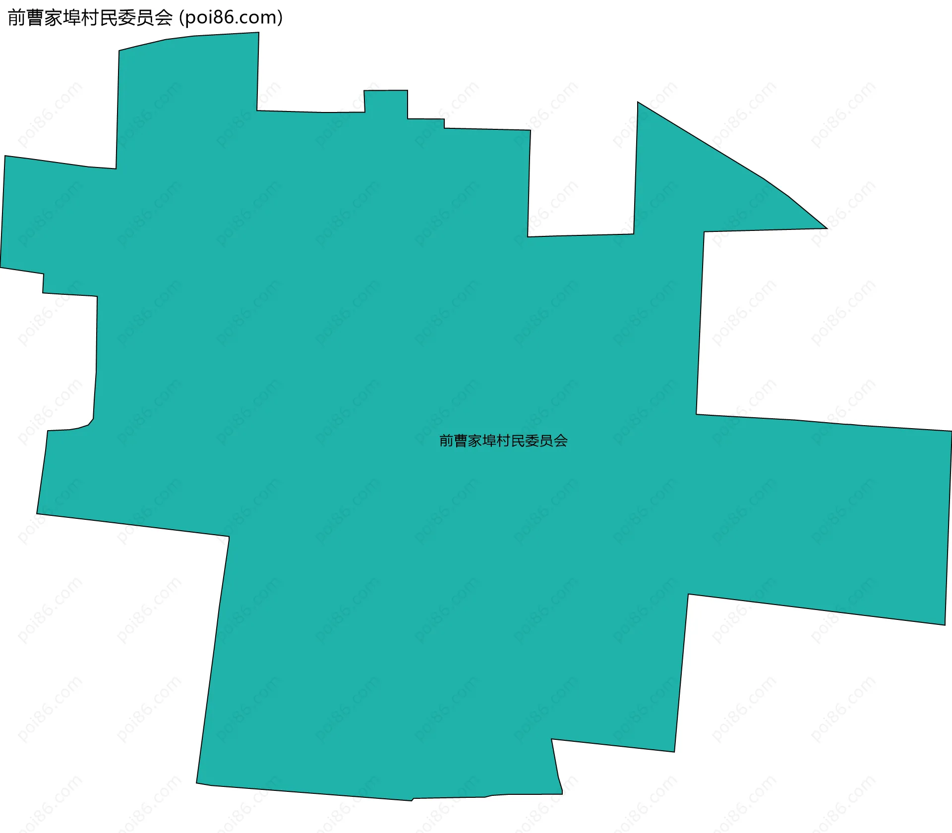 前曹家埠村民委员会边界地图